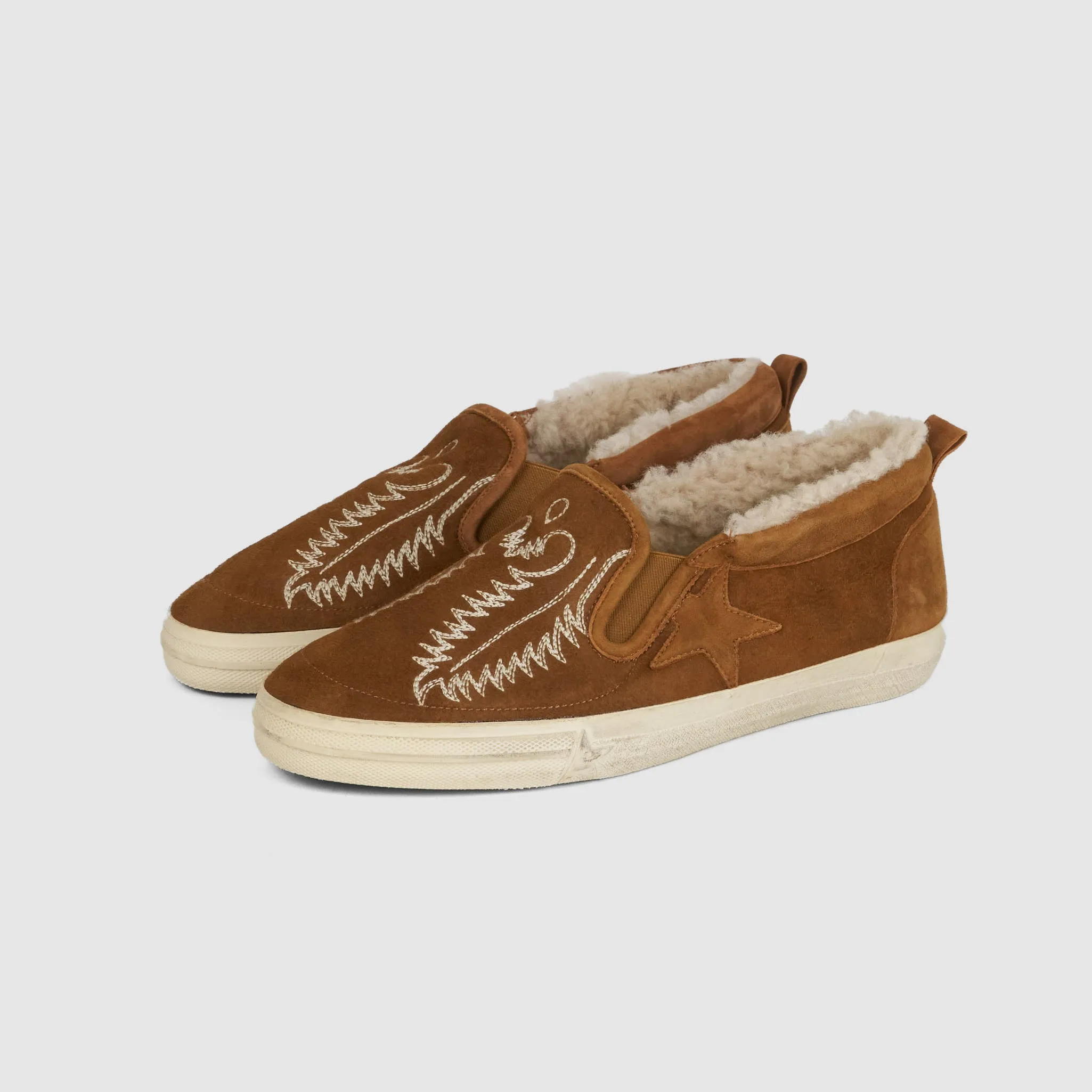 Golden Goose Shearling Slip On Sneakers sold by DeeCee style