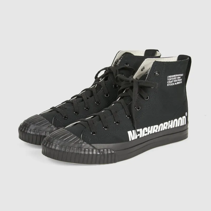 Neighborhood Side Logo High Canvas Sneakers [Archive] sold by DeeCee style