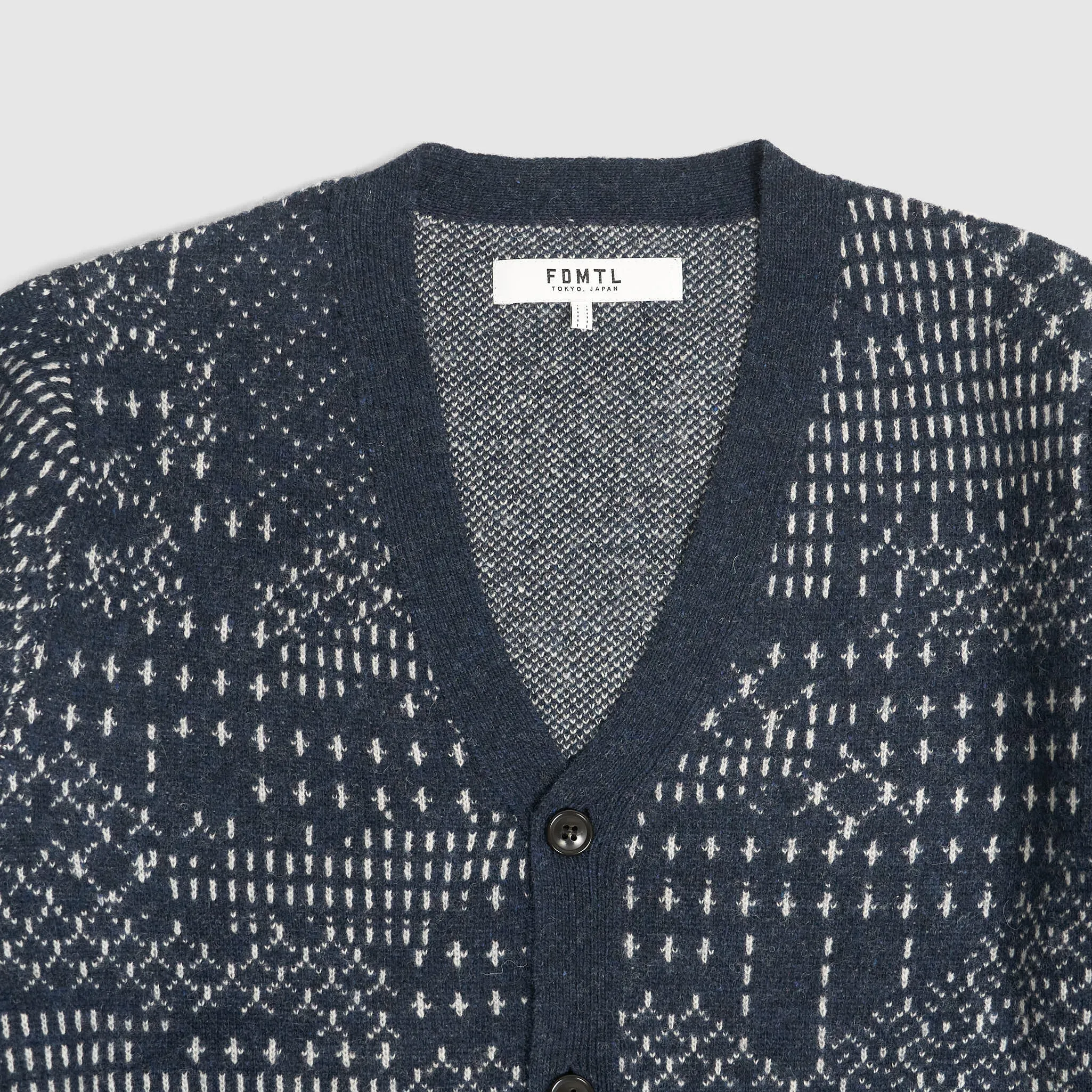 FDMTL Patchwork-Sashiko Wool Cardigan sold by DeeCee style product image thumbnail 4