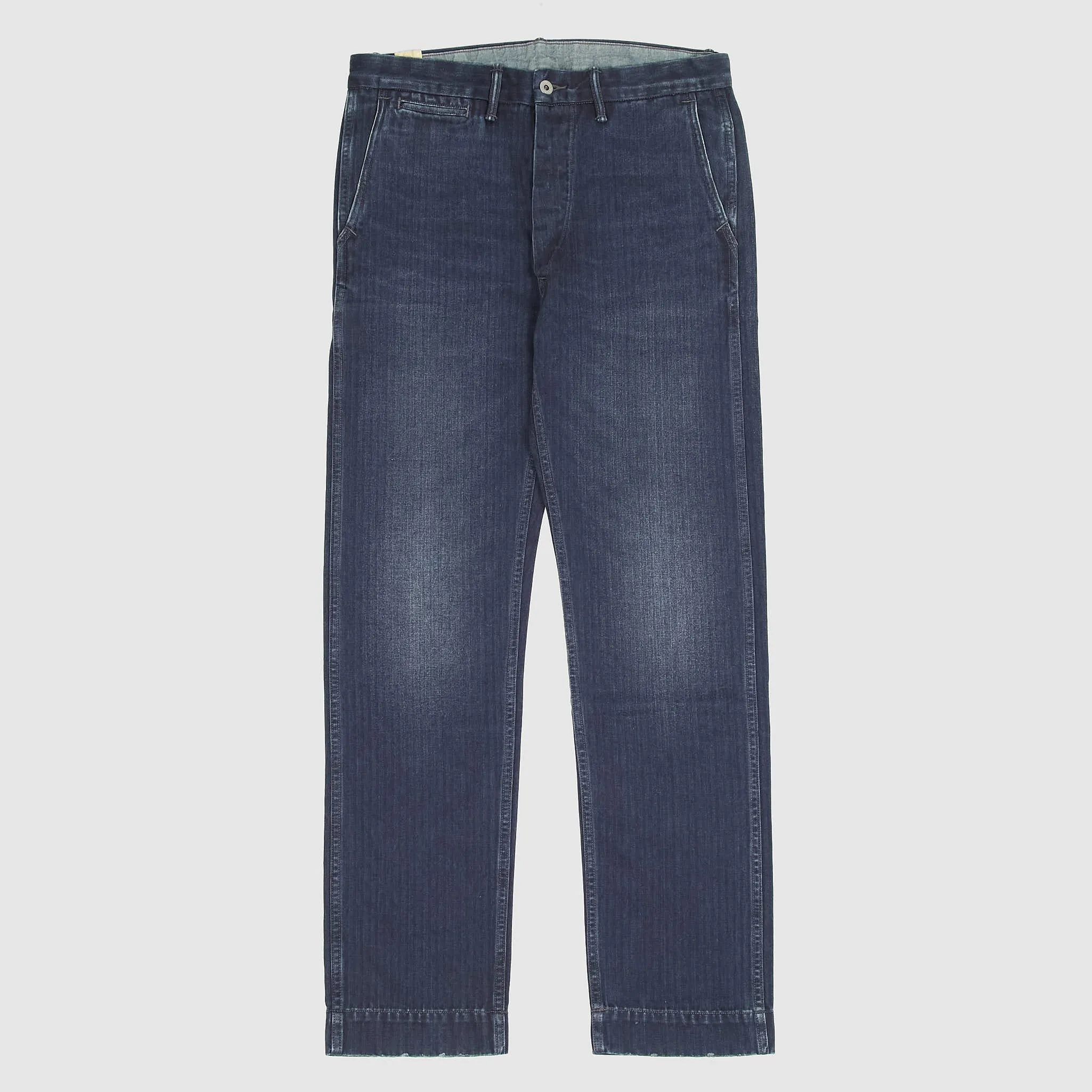 Double RL Chino Workpant Herringbone Indigo sold by DeeCee style