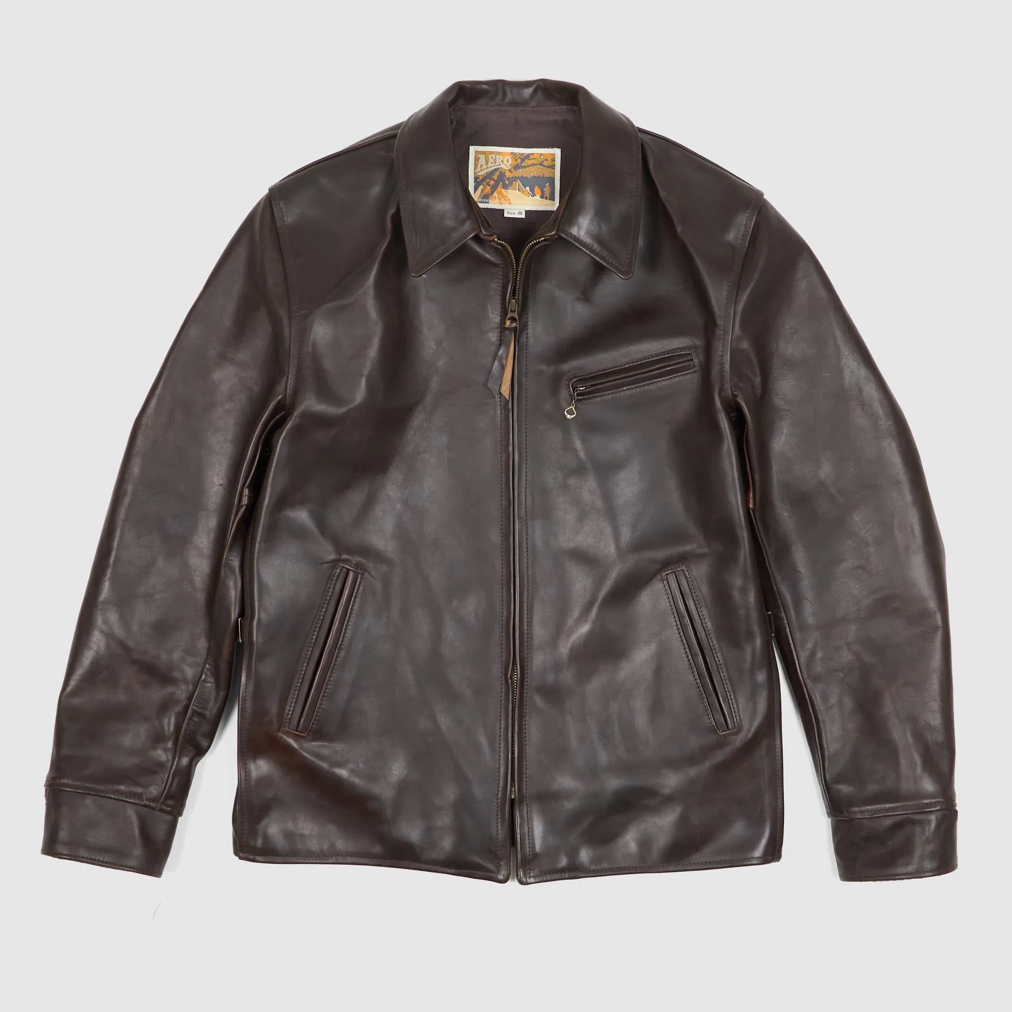 Aero Leathers Plainsman 30's Leather Jacket sold by DeeCee style