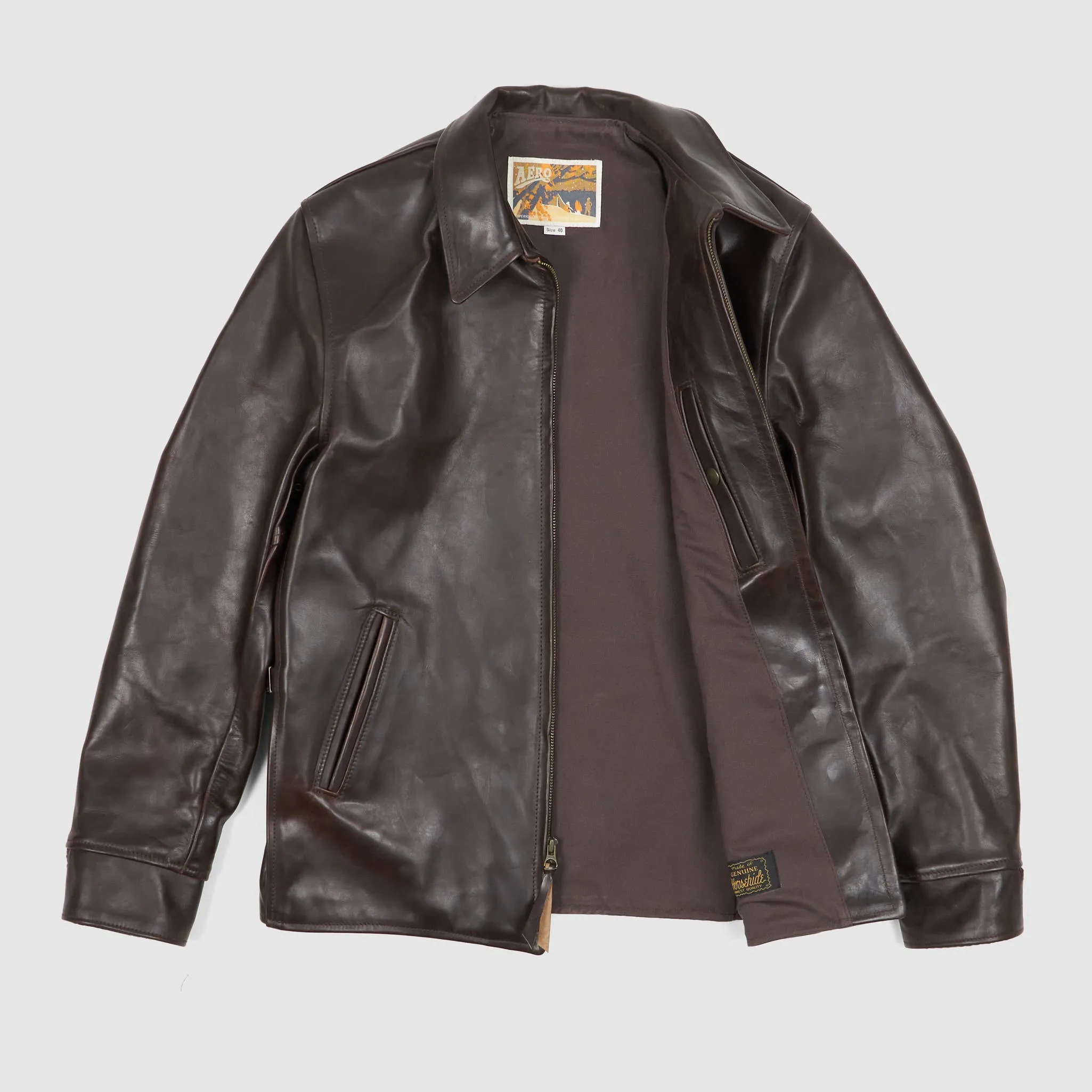 Aero Leathers Plainsman 30's Leather Jacket sold by DeeCee style product image thumbnail 2