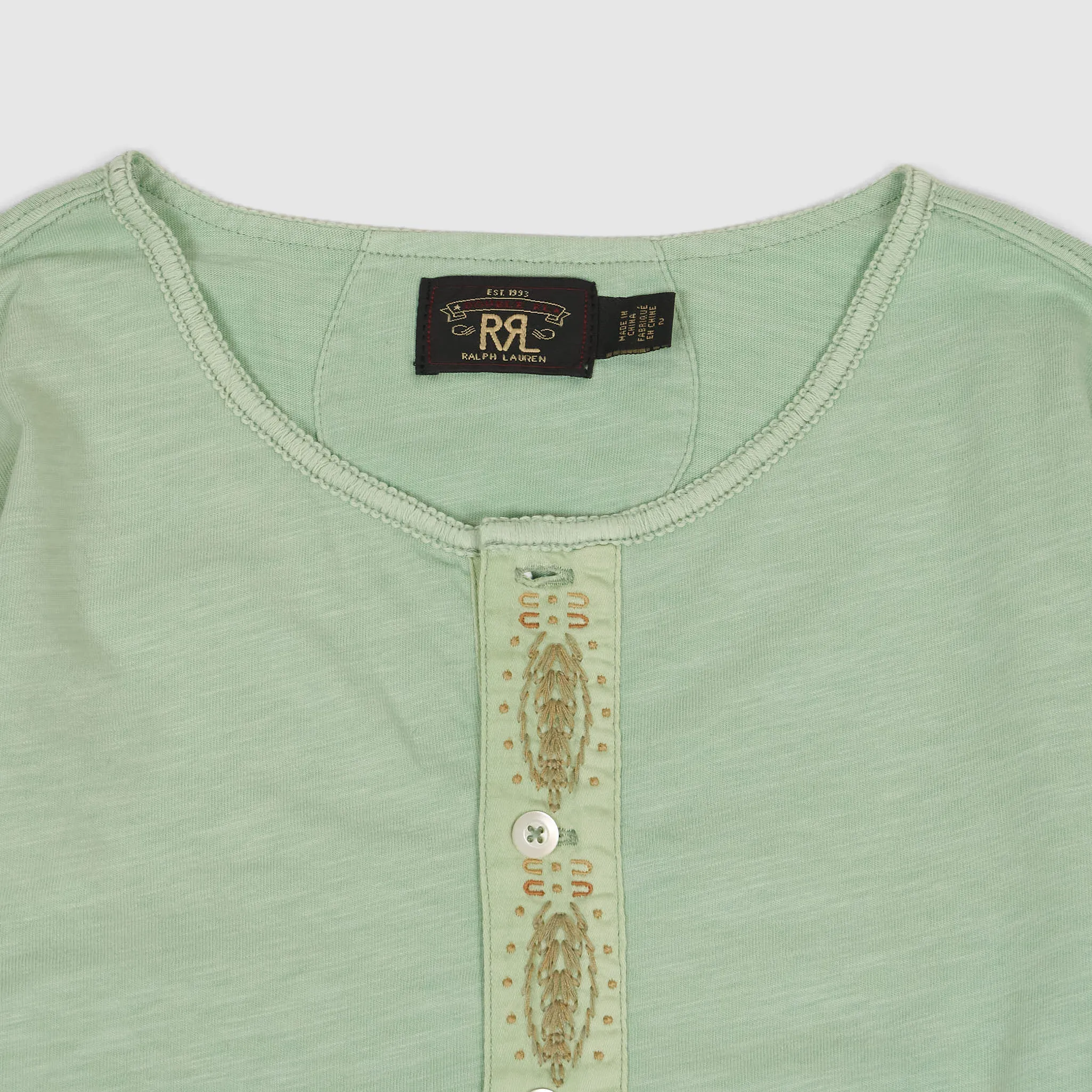 Double RL Ladies Long Sleeve Henley Shirt sold by DeeCee style product image thumbnail 3