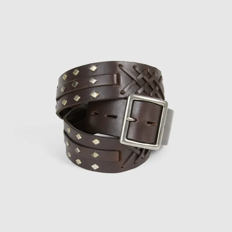 HTC Braided Belt with Studs sold by DeeCee style