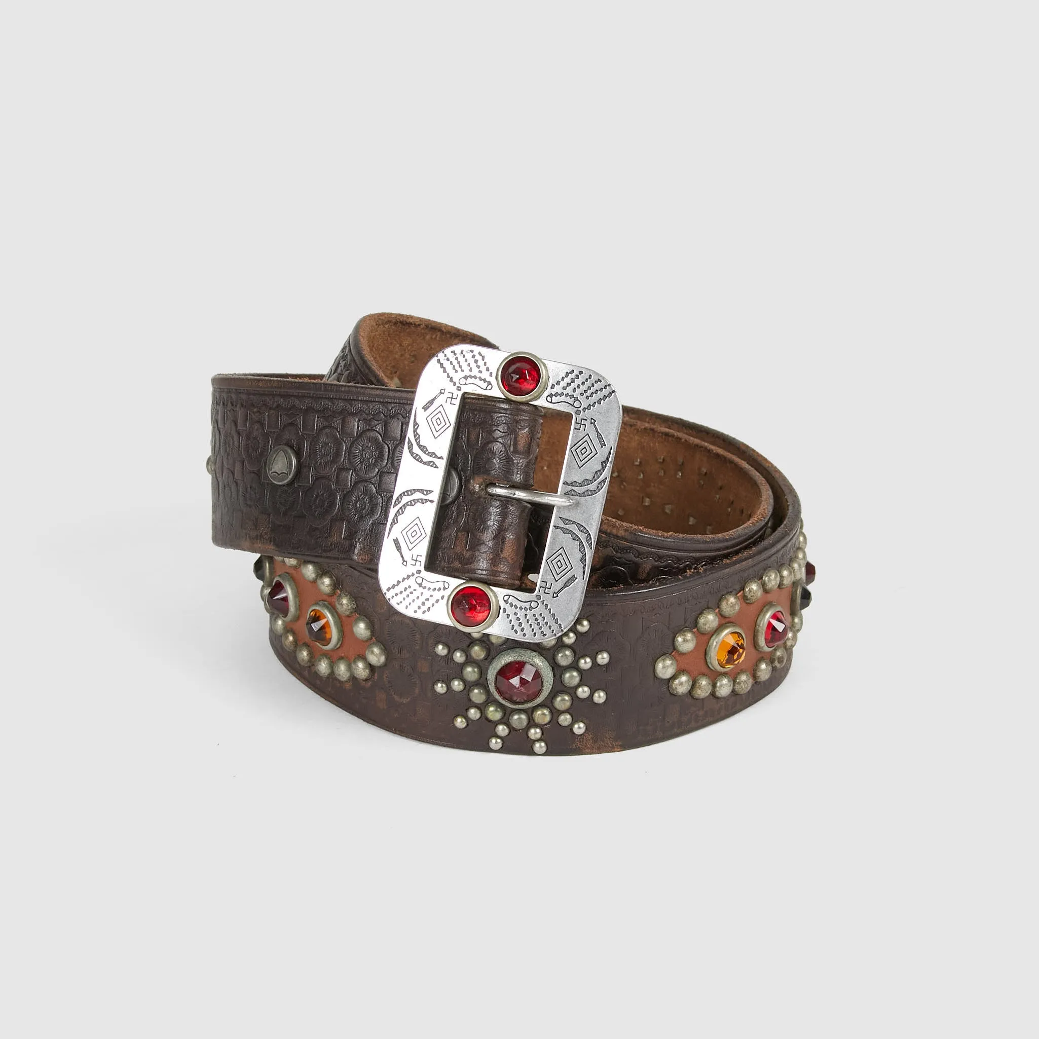 HTC Antique Leather Belt with Studs sold by DeeCee style product image thumbnail 3