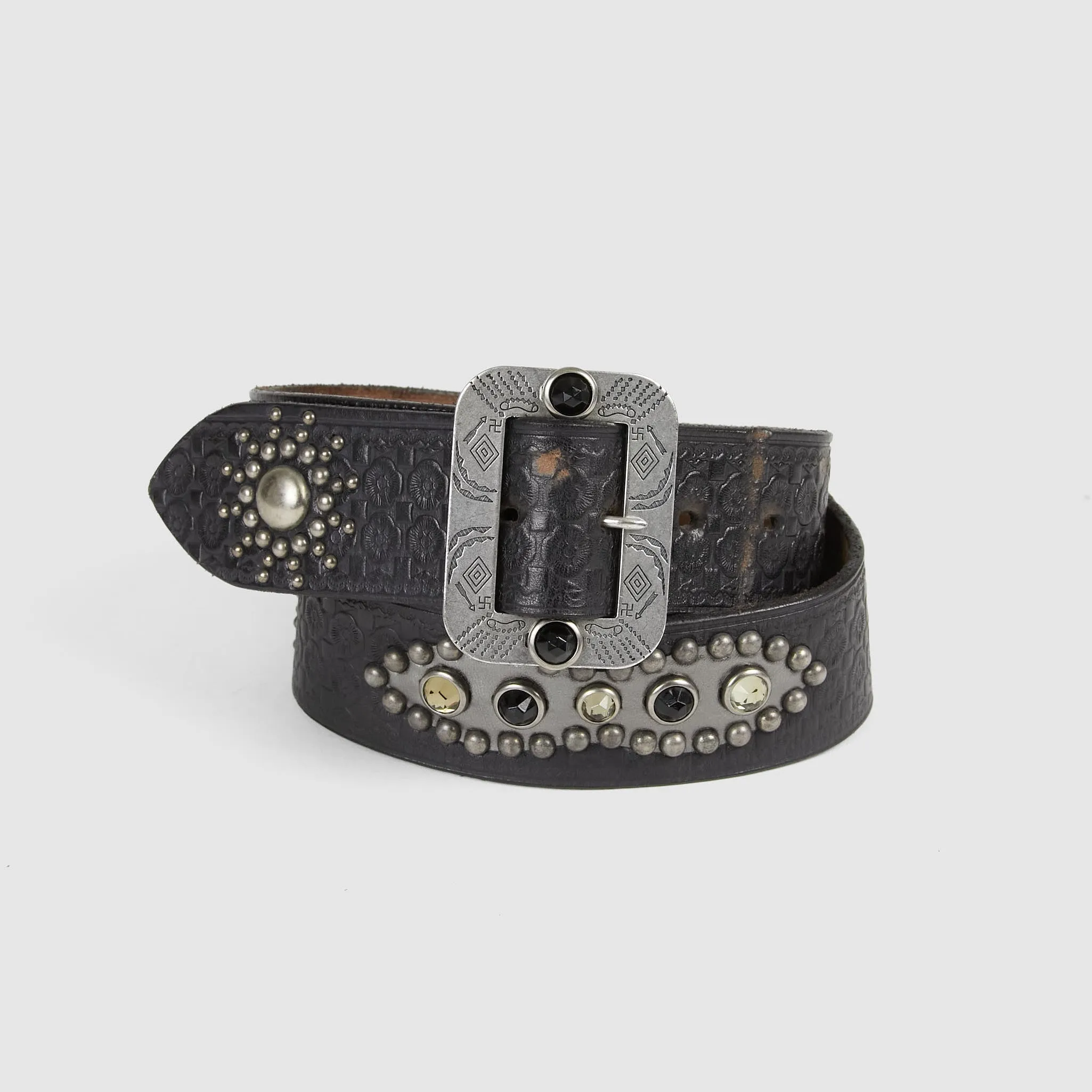 HTC Antique Leather Belt with Studs sold by DeeCee style product image thumbnail 2