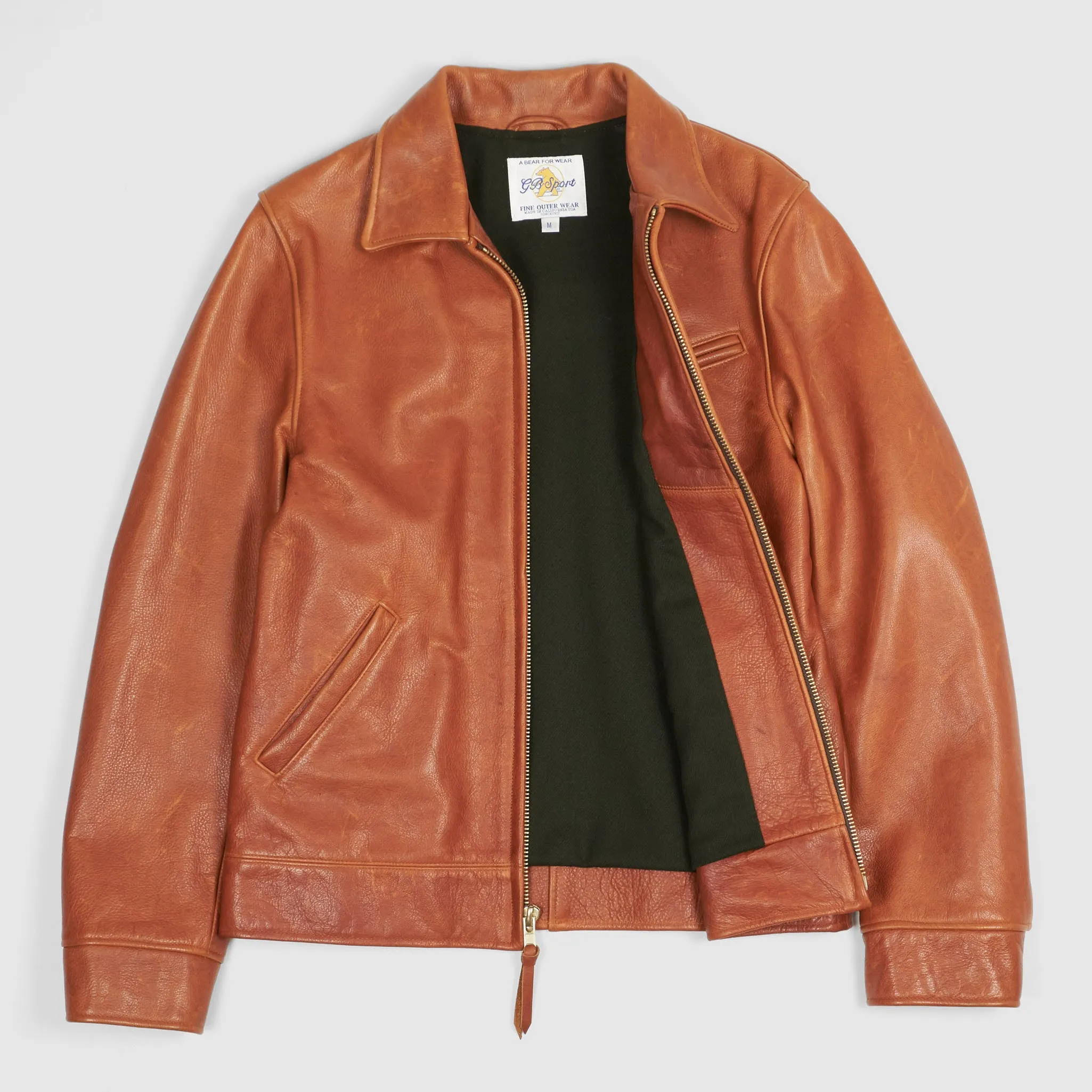 Golden Bear Soft Natural Waxed Leather Jacket sold by DeeCee style product image thumbnail 2