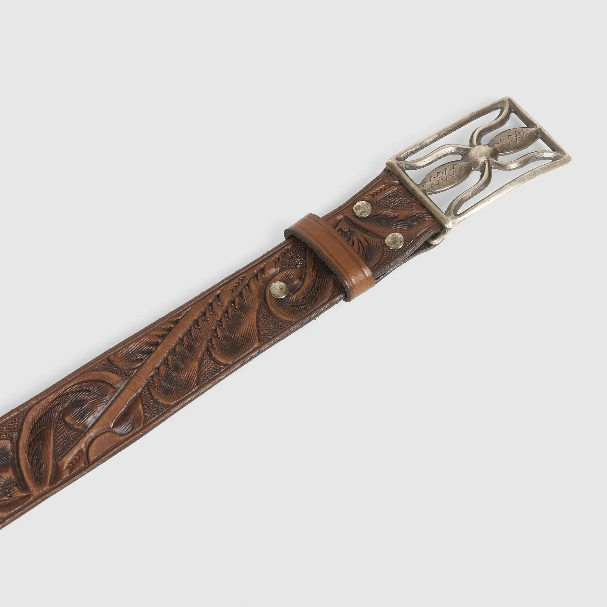 Double RL Hand Tooled Western-Buckle Belt sold by DeeCee style product image thumbnail 4