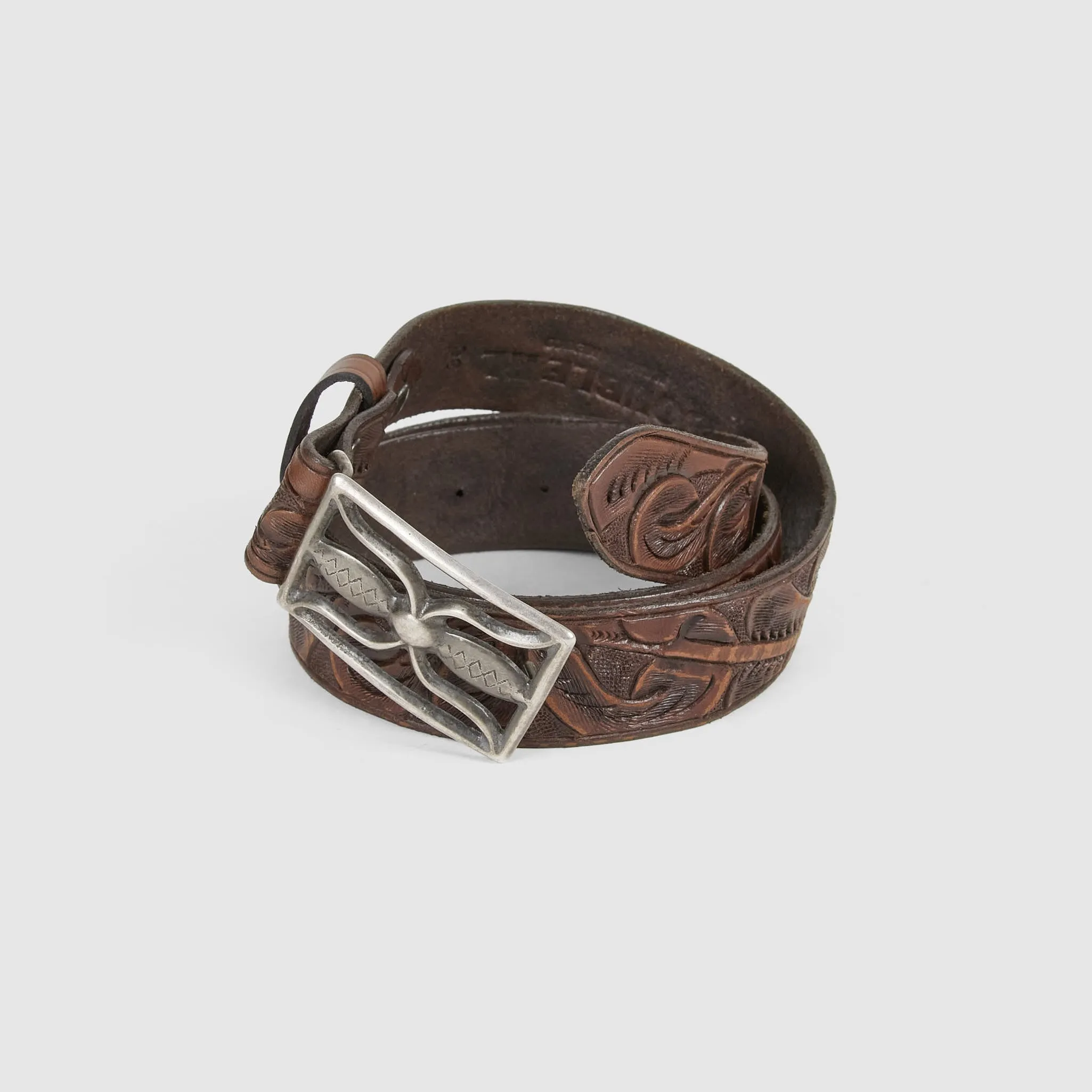 Double RL Hand Tooled Western-Buckle Belt sold by DeeCee style product image thumbnail 2