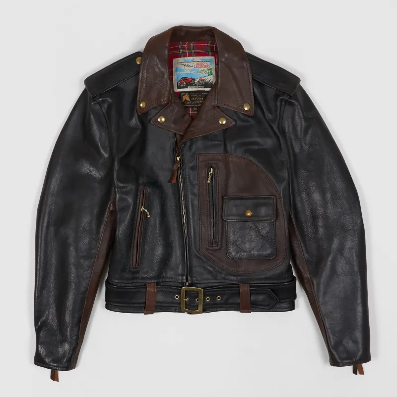 Aero Leathers Two Tone King of Road D-Pocket Biker Jacket sold by DeeCee style