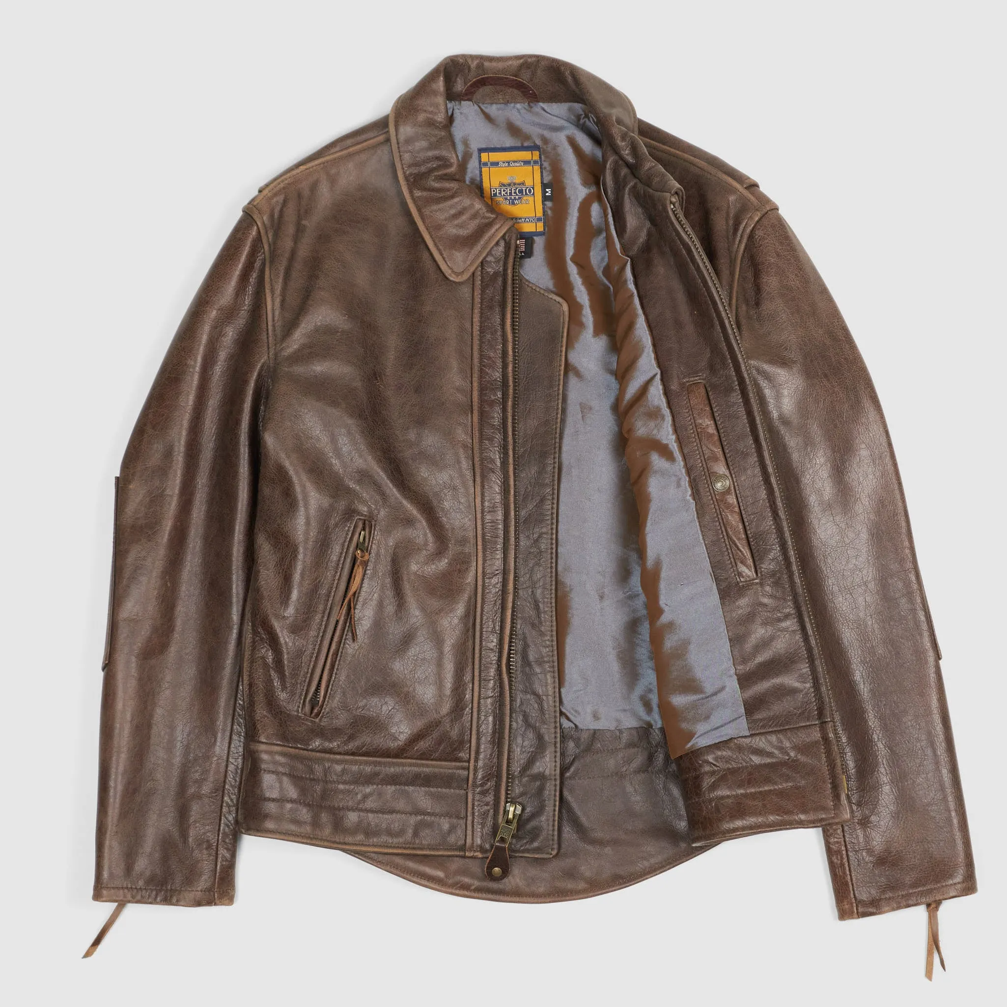 Schott N.Y.C. Antique Leather Biker Jacket sold by DeeCee style product image thumbnail 2