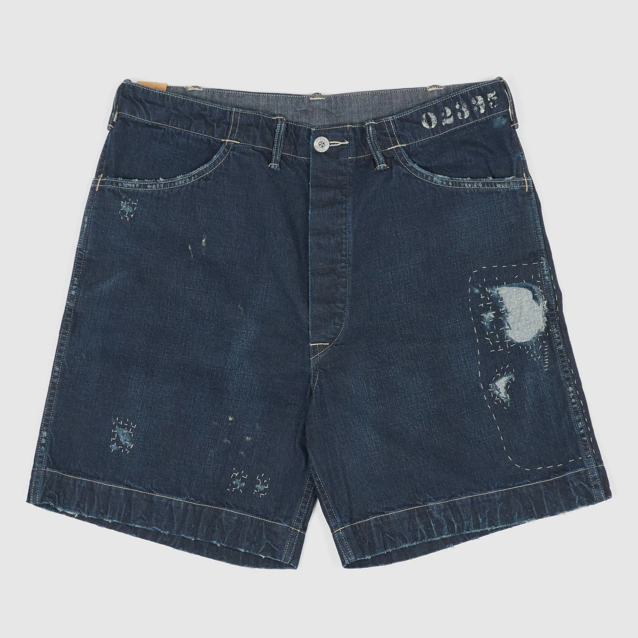 Double RL Hard Washed Navy Work Shorts sold by DeeCee style