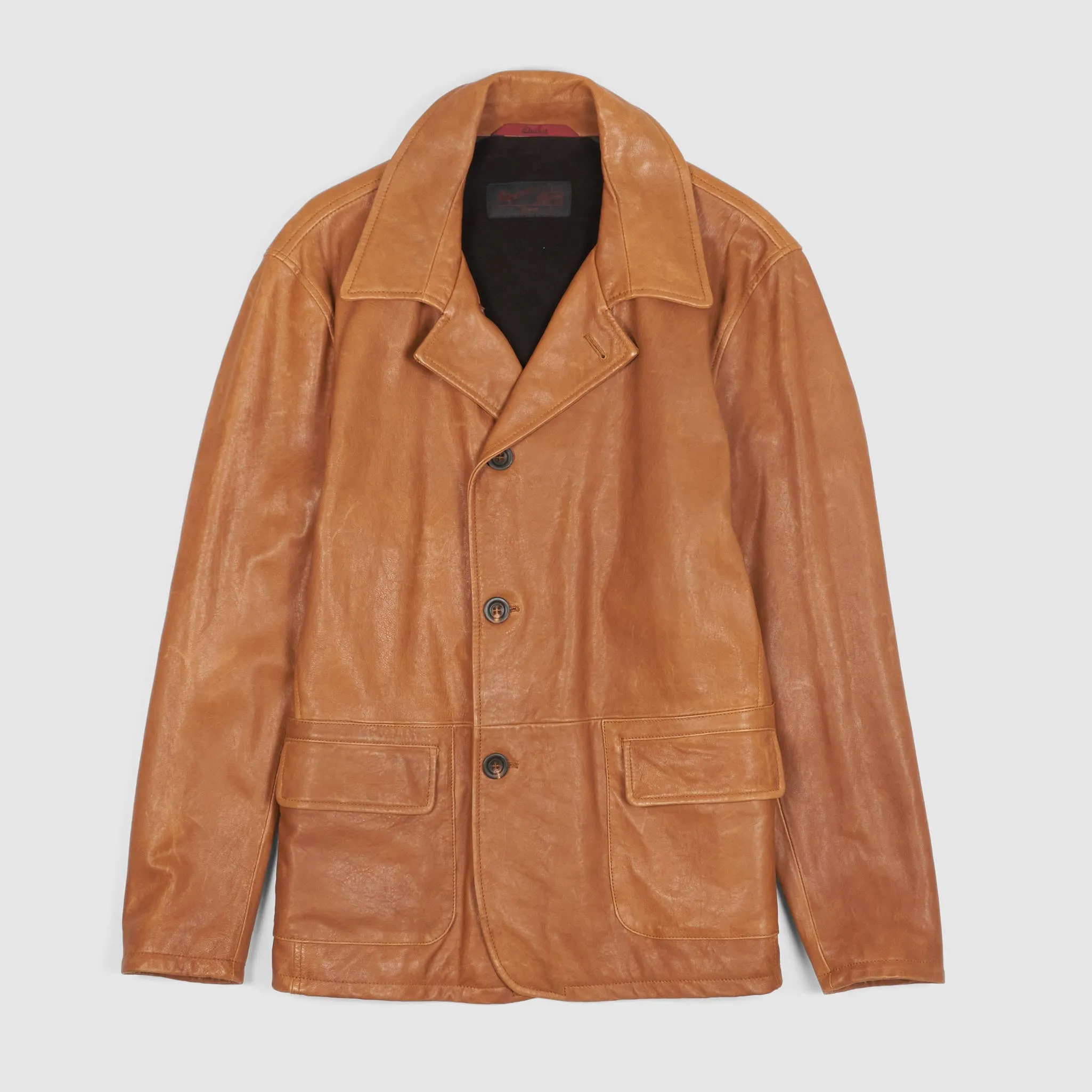 Stewart Natural Tanned Leather Coat sold by DeeCee style