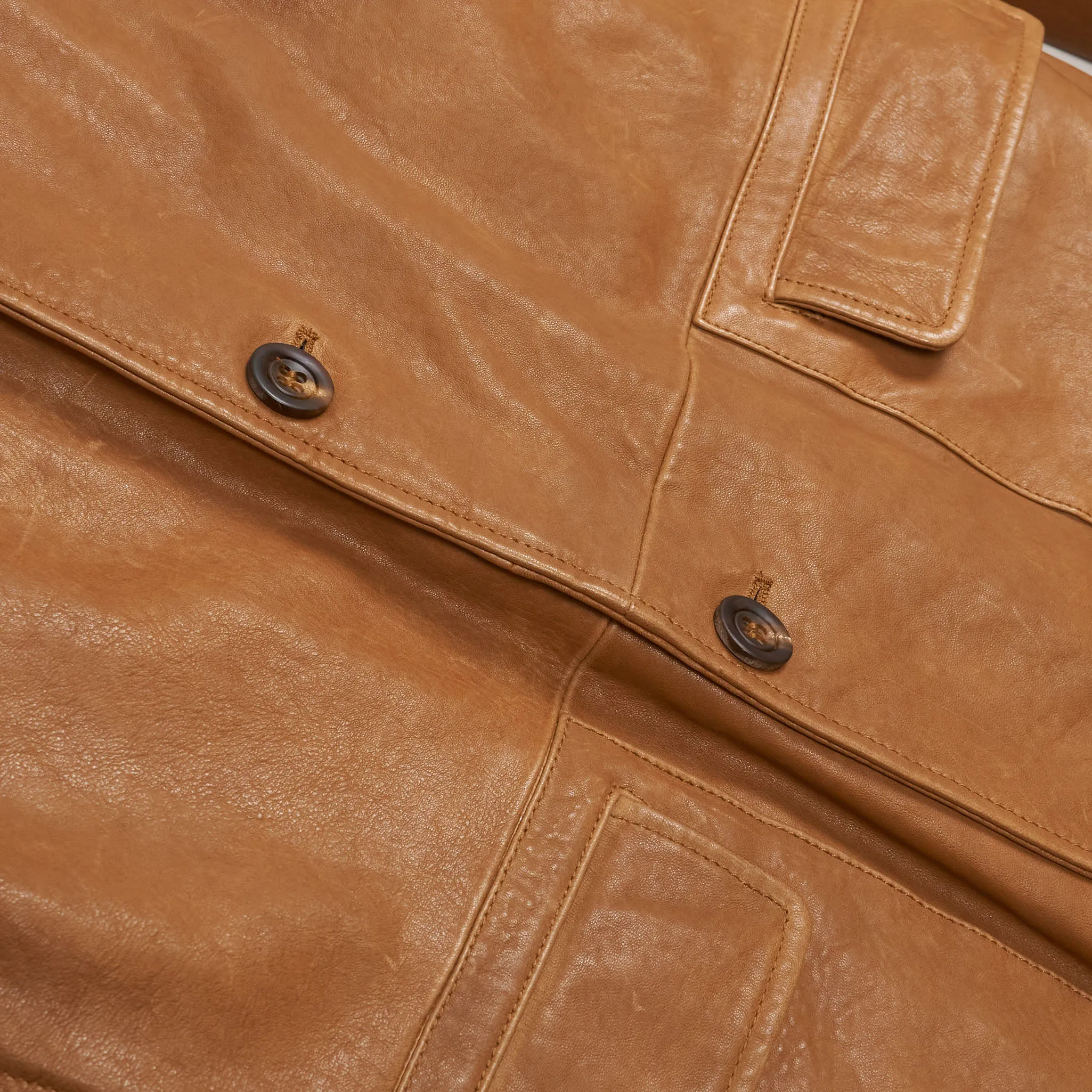 Stewart Natural Tanned Leather Coat sold by DeeCee style product image thumbnail 5