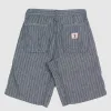 Samurai Jeans Sashiko Indigo Shorts sold by DeeCee style