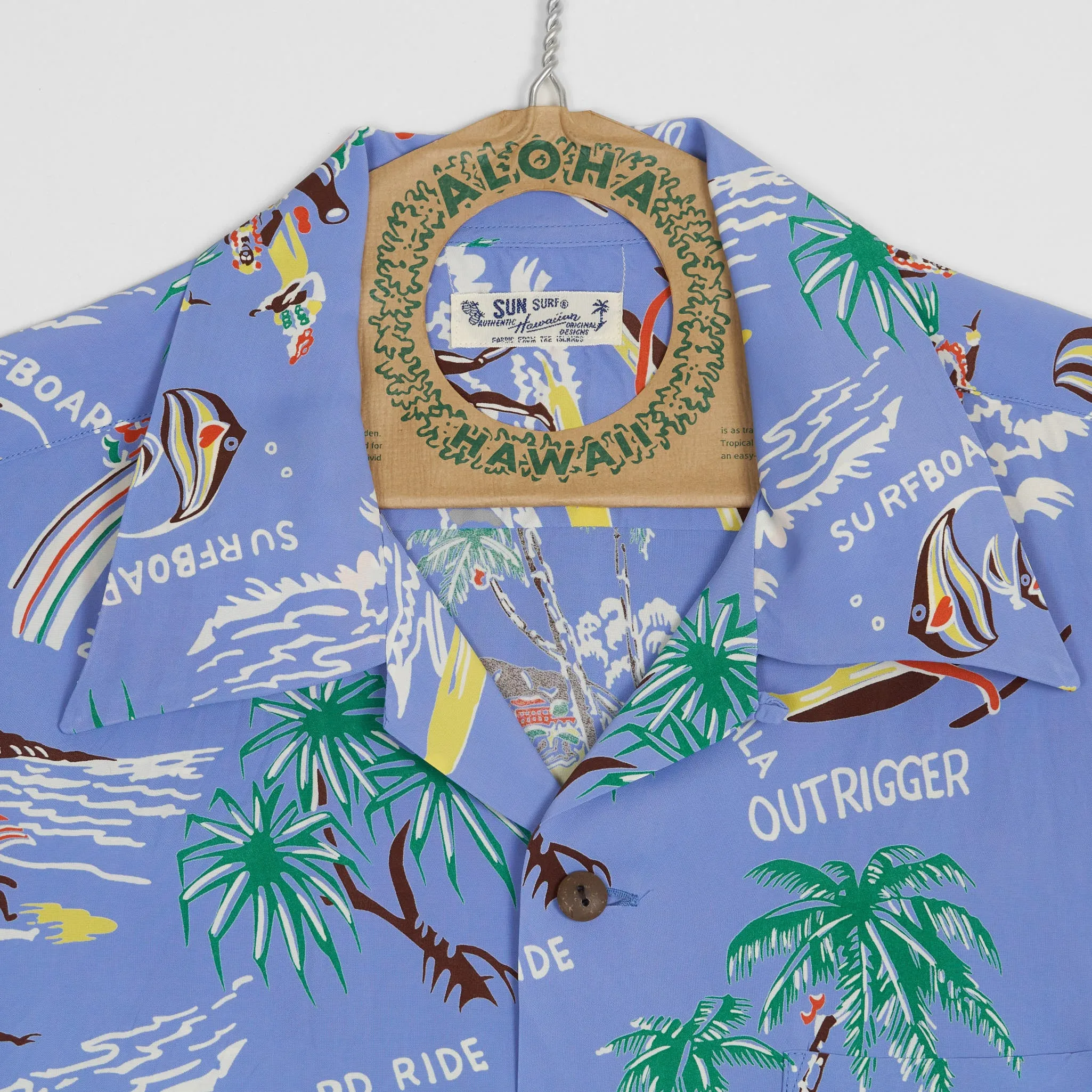 Sun Surf Hawai Rayon Palms & Hulasurfer Aloha Shirt sold by DeeCee style product image thumbnail 4
