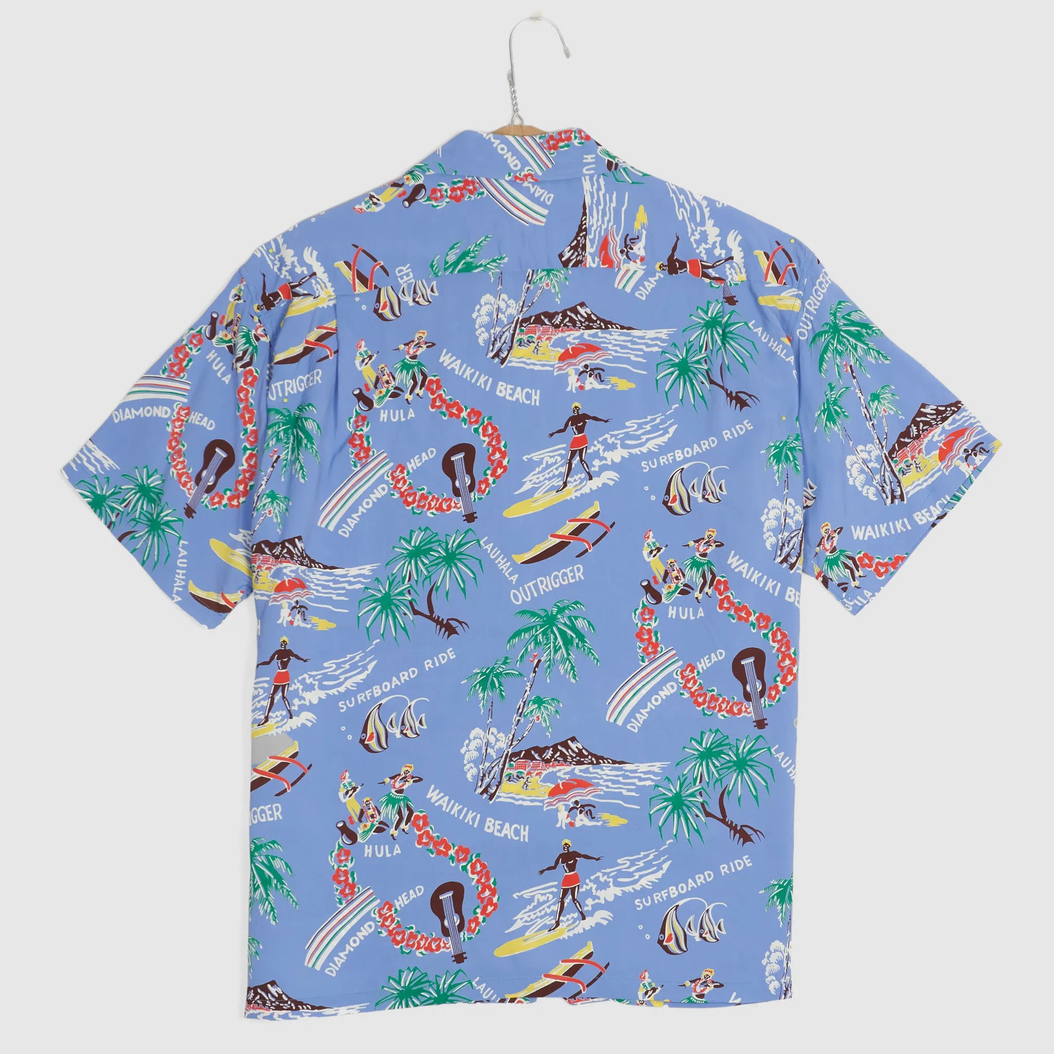 Sun Surf Hawai Rayon Palms & Hulasurfer Aloha Shirt sold by DeeCee style product image thumbnail 2