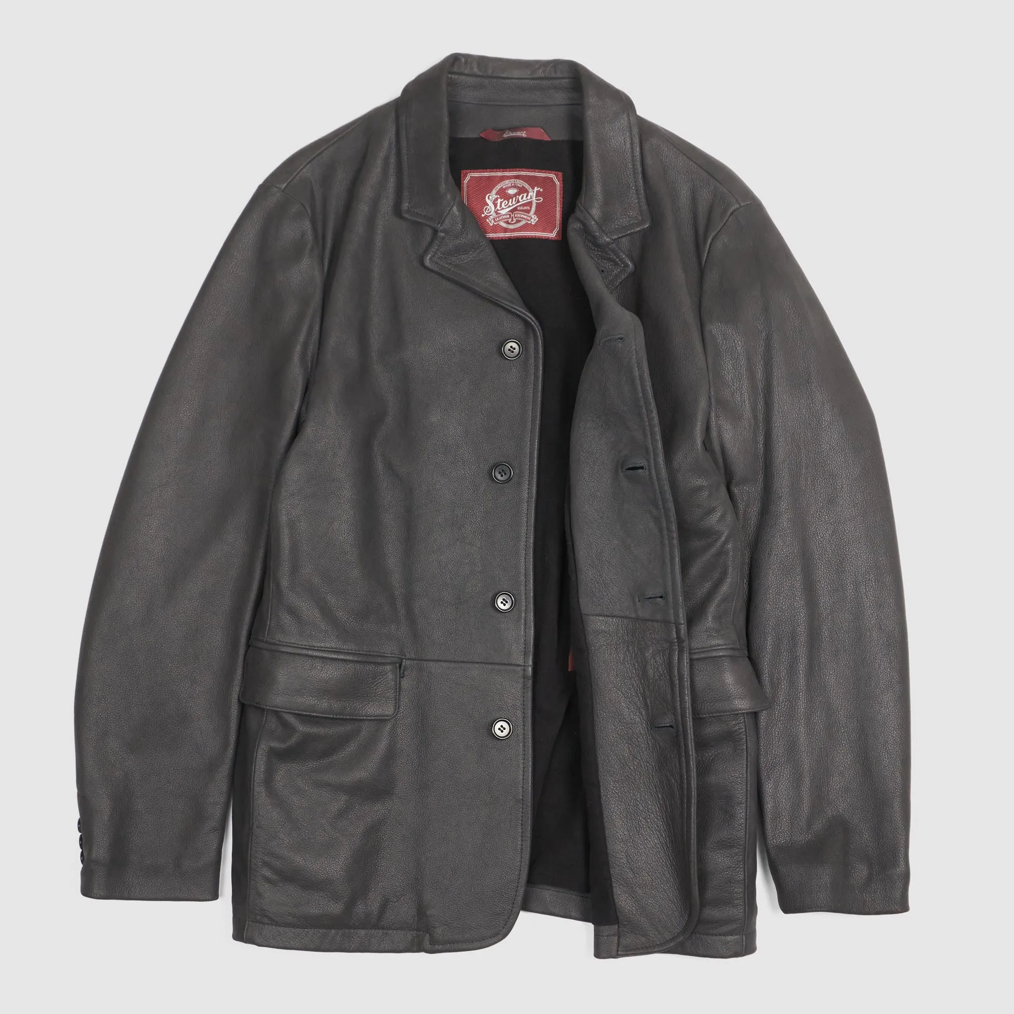 Stewart Car Coat Leather Blazer Jacket sold by DeeCee style product image thumbnail 5