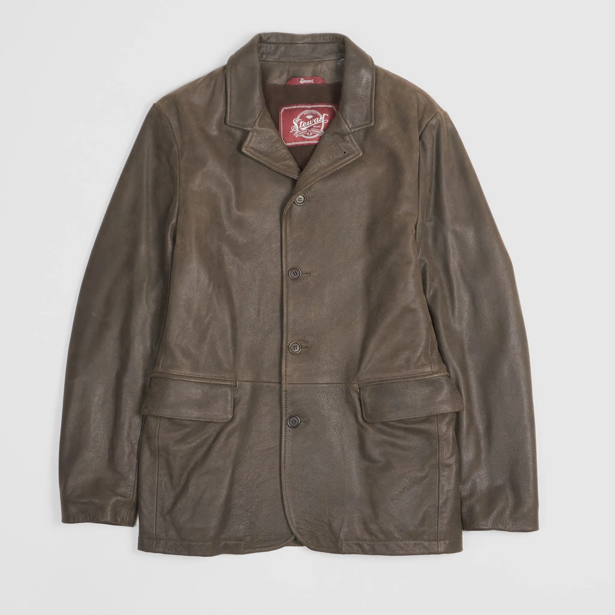 Stewart Car Coat Leather Blazer Jacket sold by DeeCee style