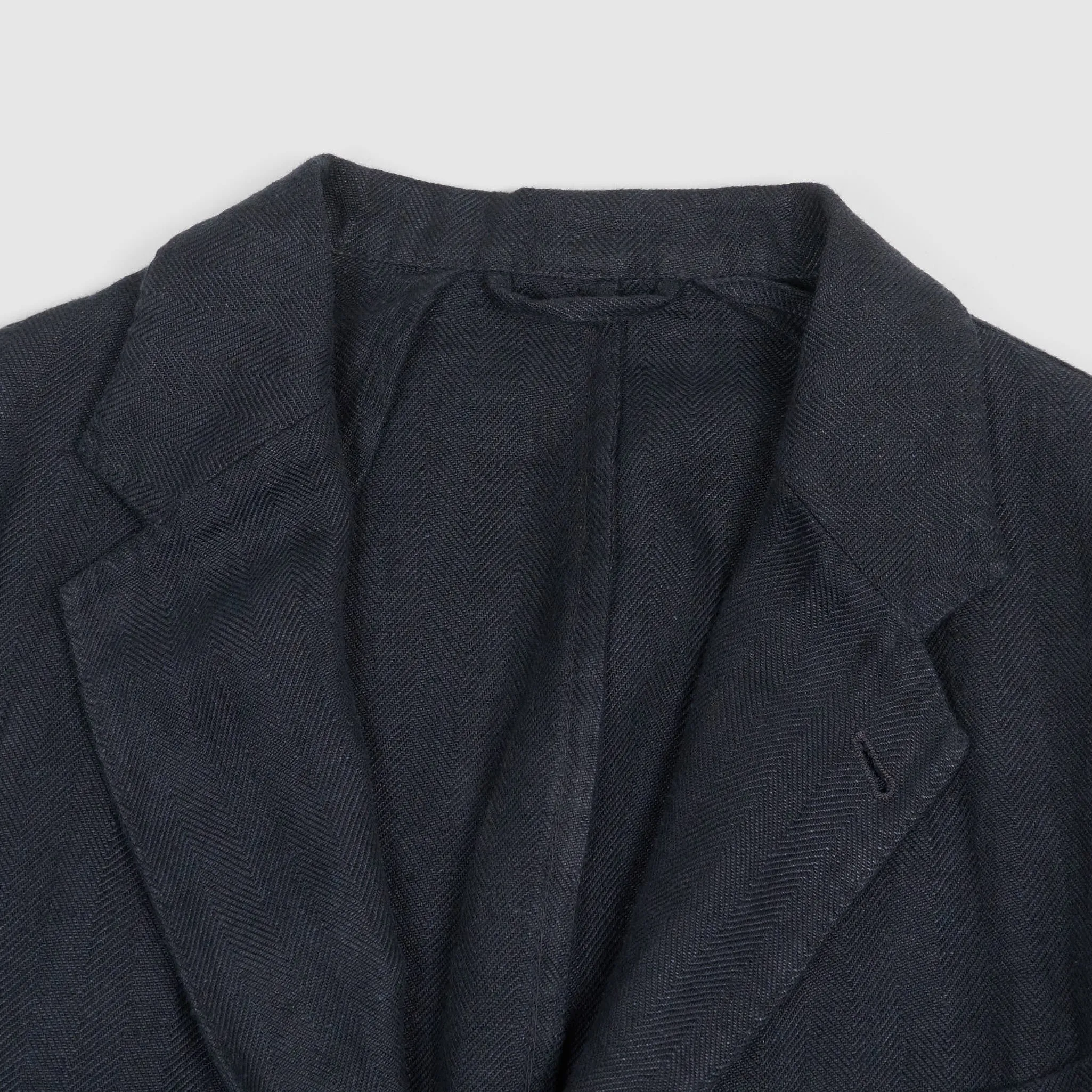 Man 1924 Kennedy Linen Herringbone Blazer 3 Navy sold by DeeCee style product image thumbnail 4