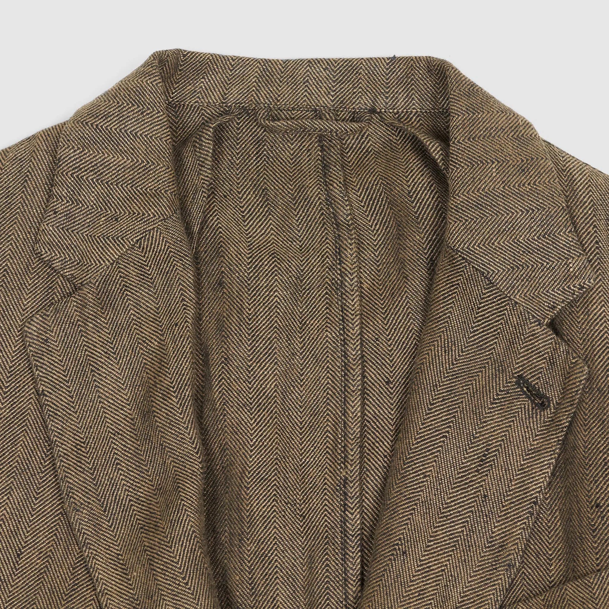Man 1924 Kennedy Linen Herringbone Blazer 2 Beige sold by DeeCee style product image thumbnail 3