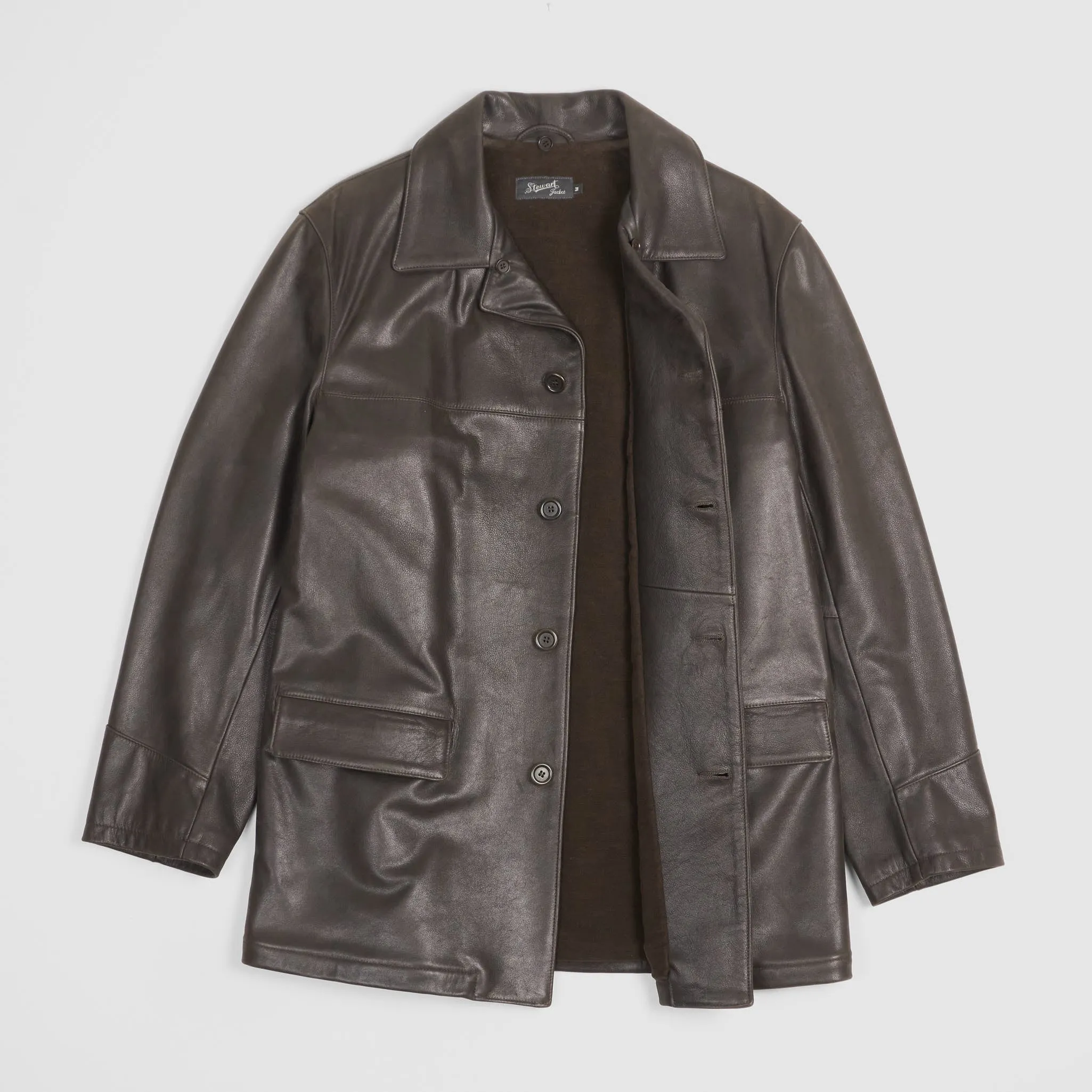 Stewart Leather Car Coat Removable Shearling Collar sold by DeeCee style product image thumbnail 2