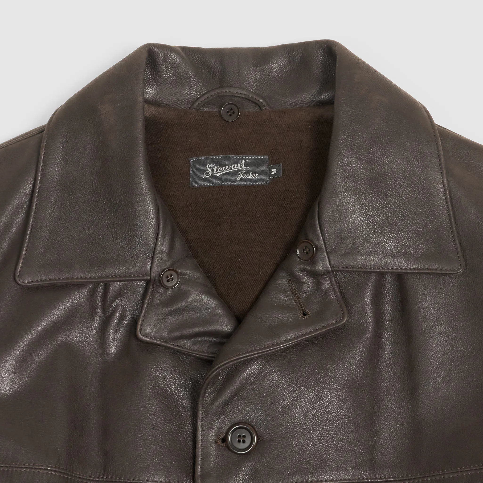 Stewart Leather Car Coat Removable Shearling Collar sold by DeeCee style product image thumbnail 5