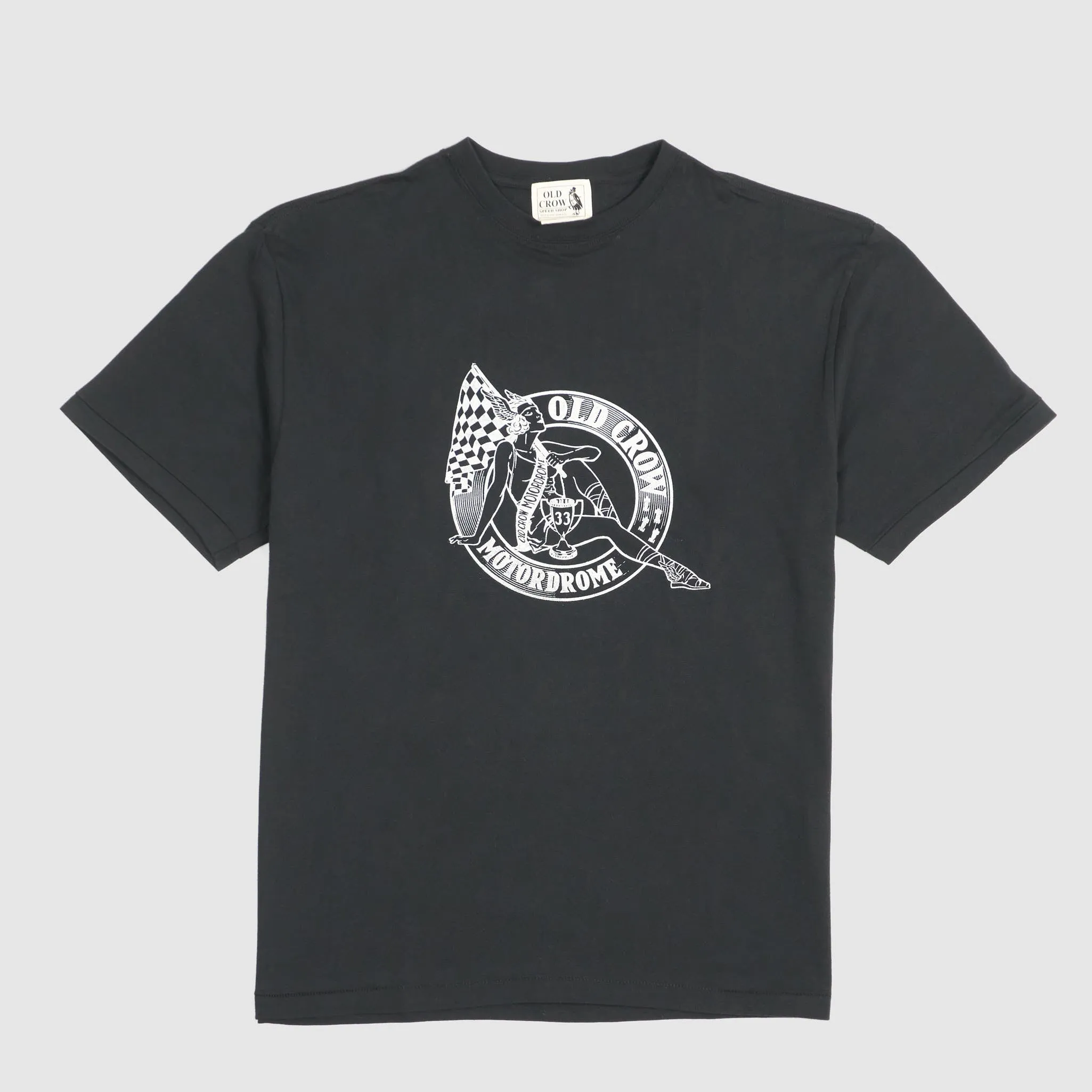 Old Crow Speed Shop by Glad Hand & Co. Motodromo Crew Neck Short Sleeve T-Shirt sold by DeeCee style