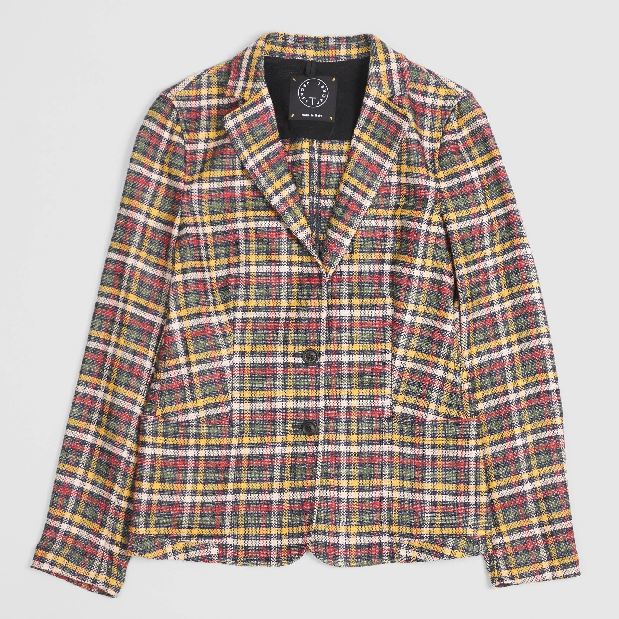 T-Jacket Ladies Woven Plaid Blazer sold by DeeCee style