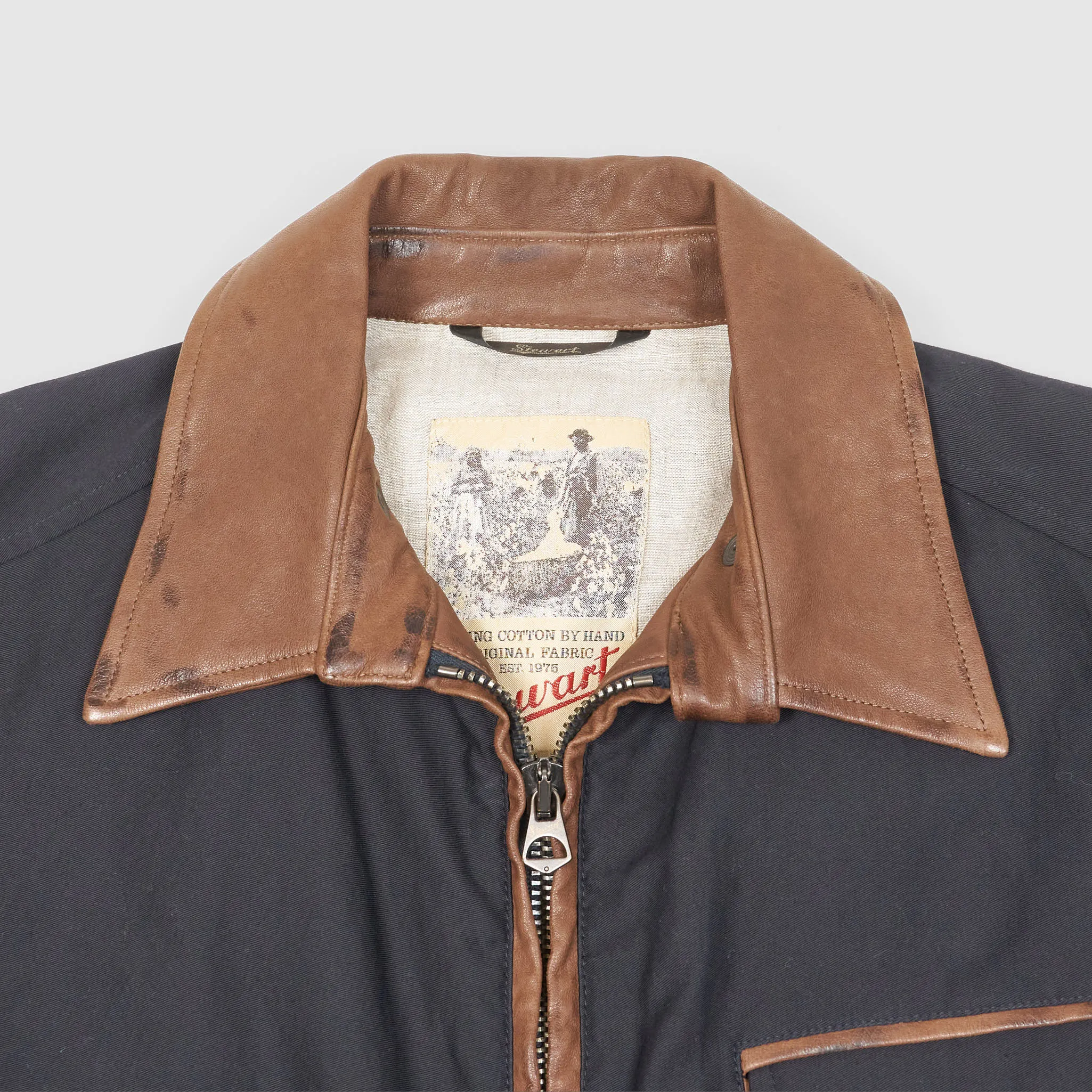 Stewart Canvas Heritage Sports Jacket With Leather Trims sold by DeeCee style product image thumbnail 5