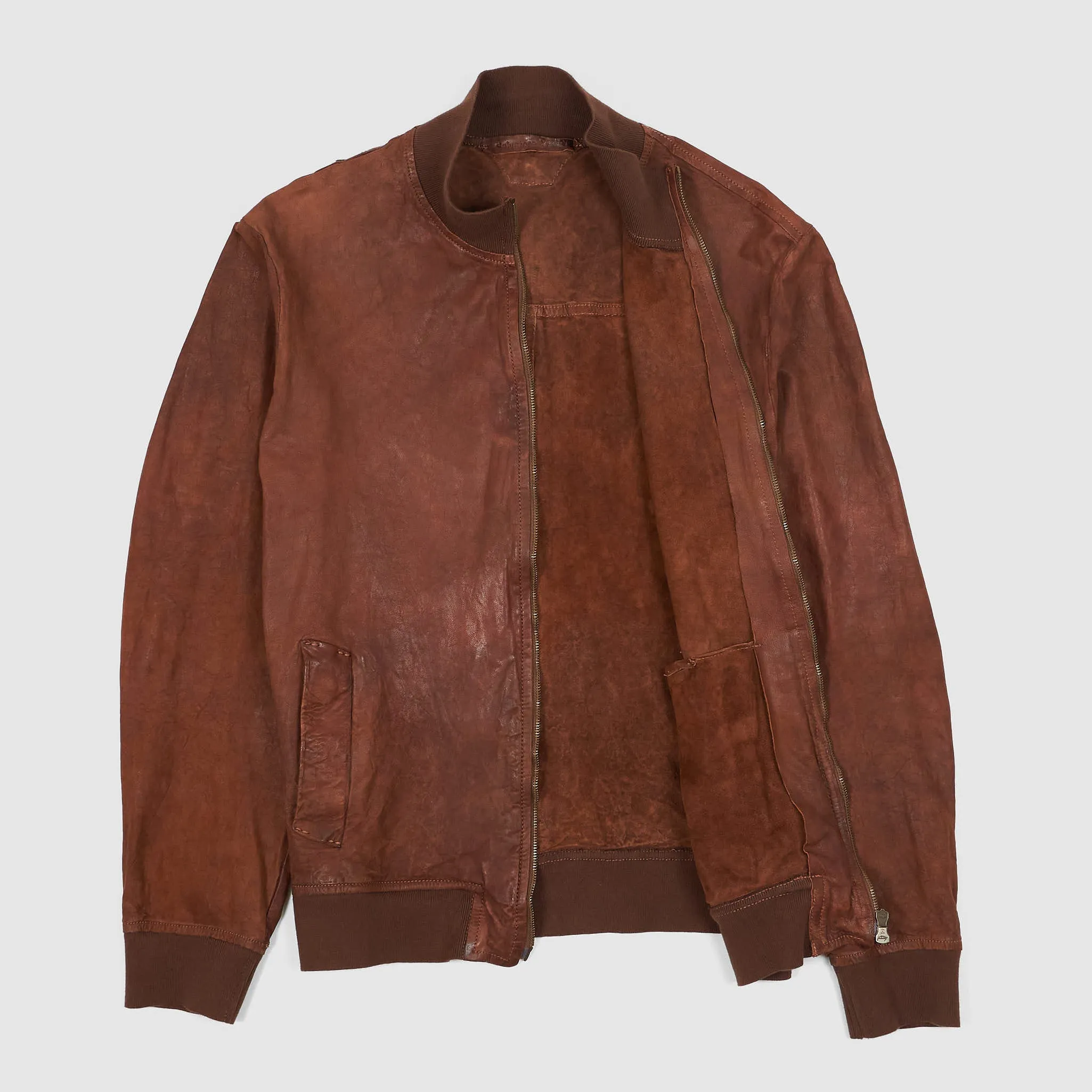 Salvatore Santoro Unlined Washed Leather Lumber Jacket sold by DeeCee style product image thumbnail 2