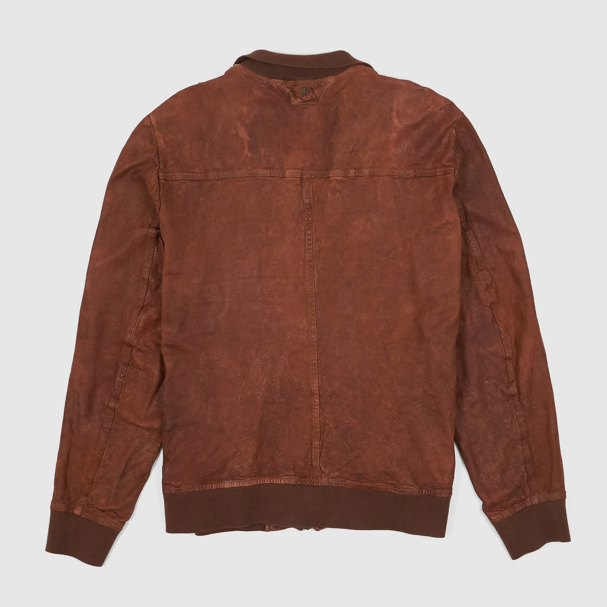 Salvatore Santoro Unlined Washed Leather Lumber Jacket sold by DeeCee style product image thumbnail 3