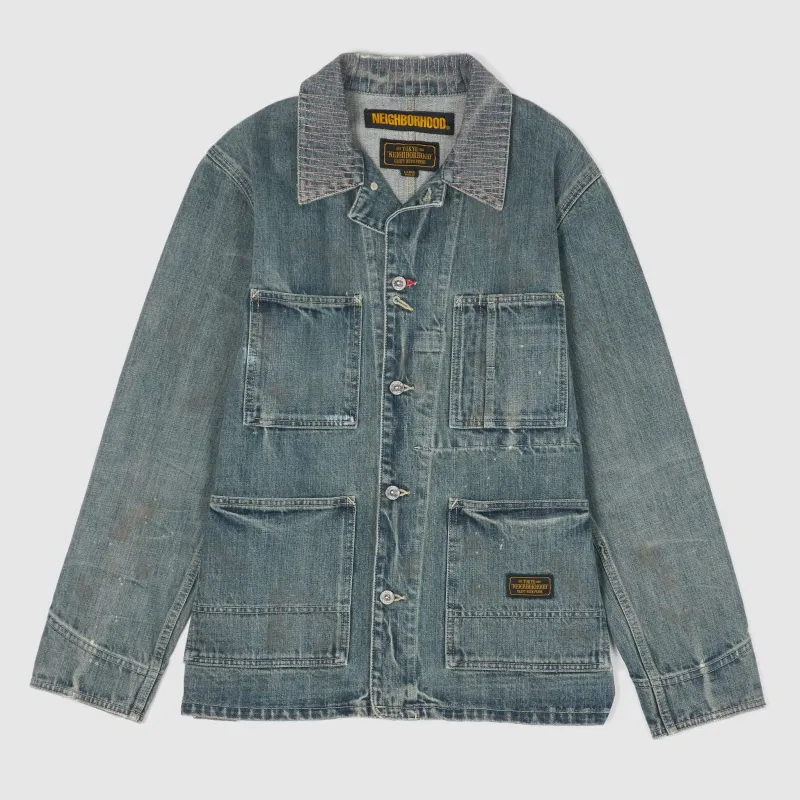 Neighborhood Coverall Distressed Work-Jacket [Archive] sold by DeeCee style