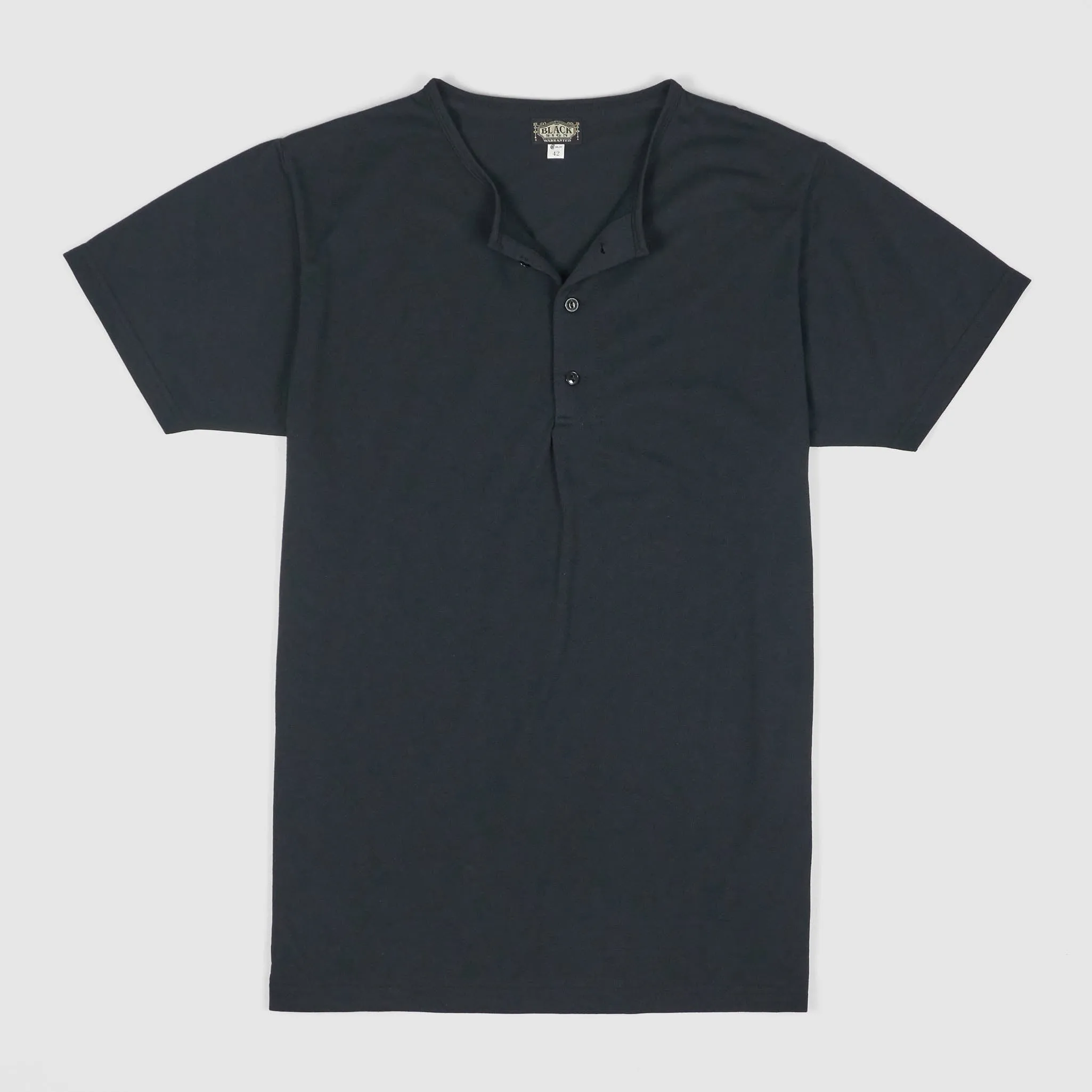 Black Sign Short Sleeve Henley T-Shirt sold by DeeCee style