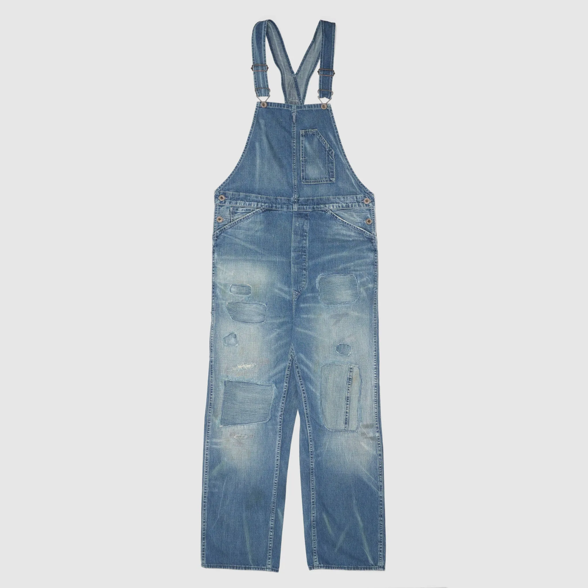 Double RL Repaired Indigo Denim Overall sold by DeeCee style