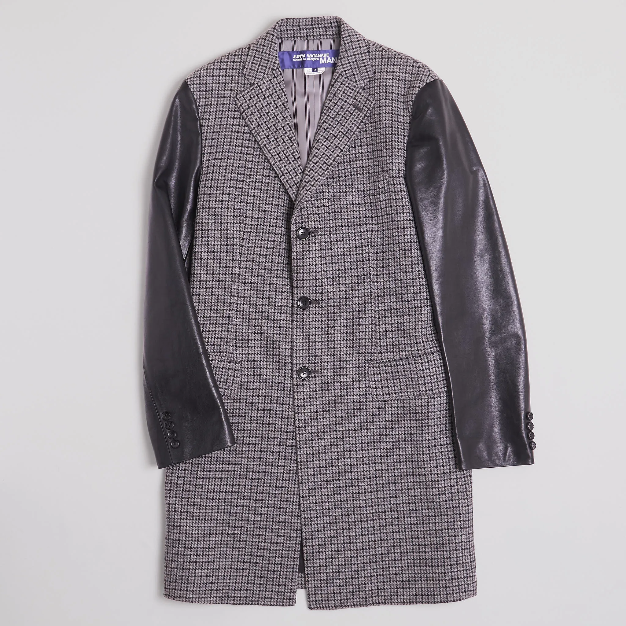 Junya Watanabe Man Wool Coat With Cordovan Sleeves sold by DeeCee style