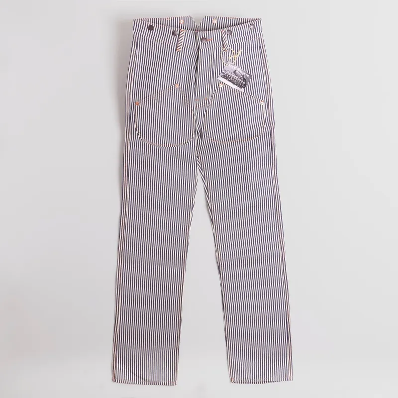 Red White Blue Striped Canvas 5-Pocket Pants sold by DeeCee style