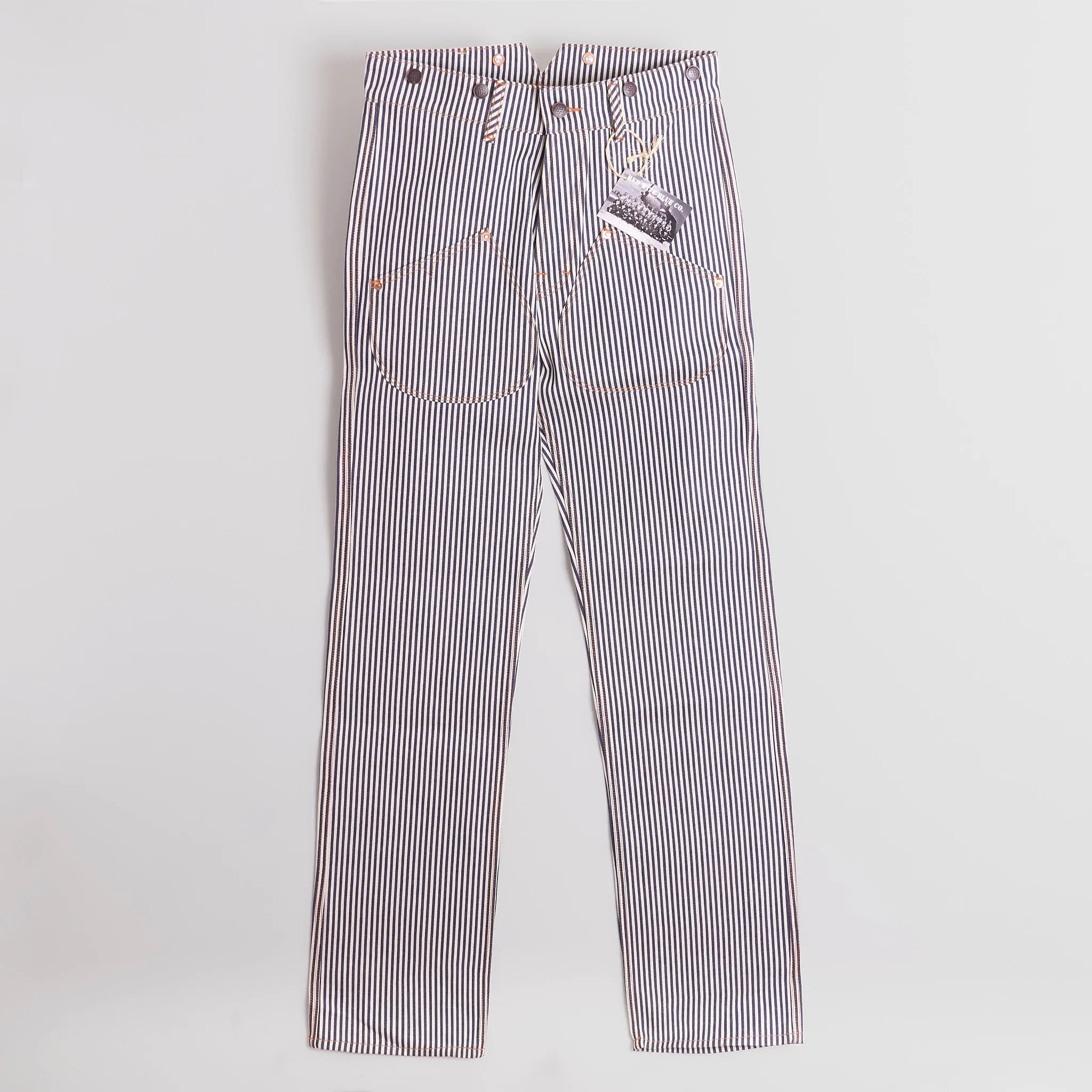 Red White Blue Striped Canvas 5-Pocket Pants sold by DeeCee style