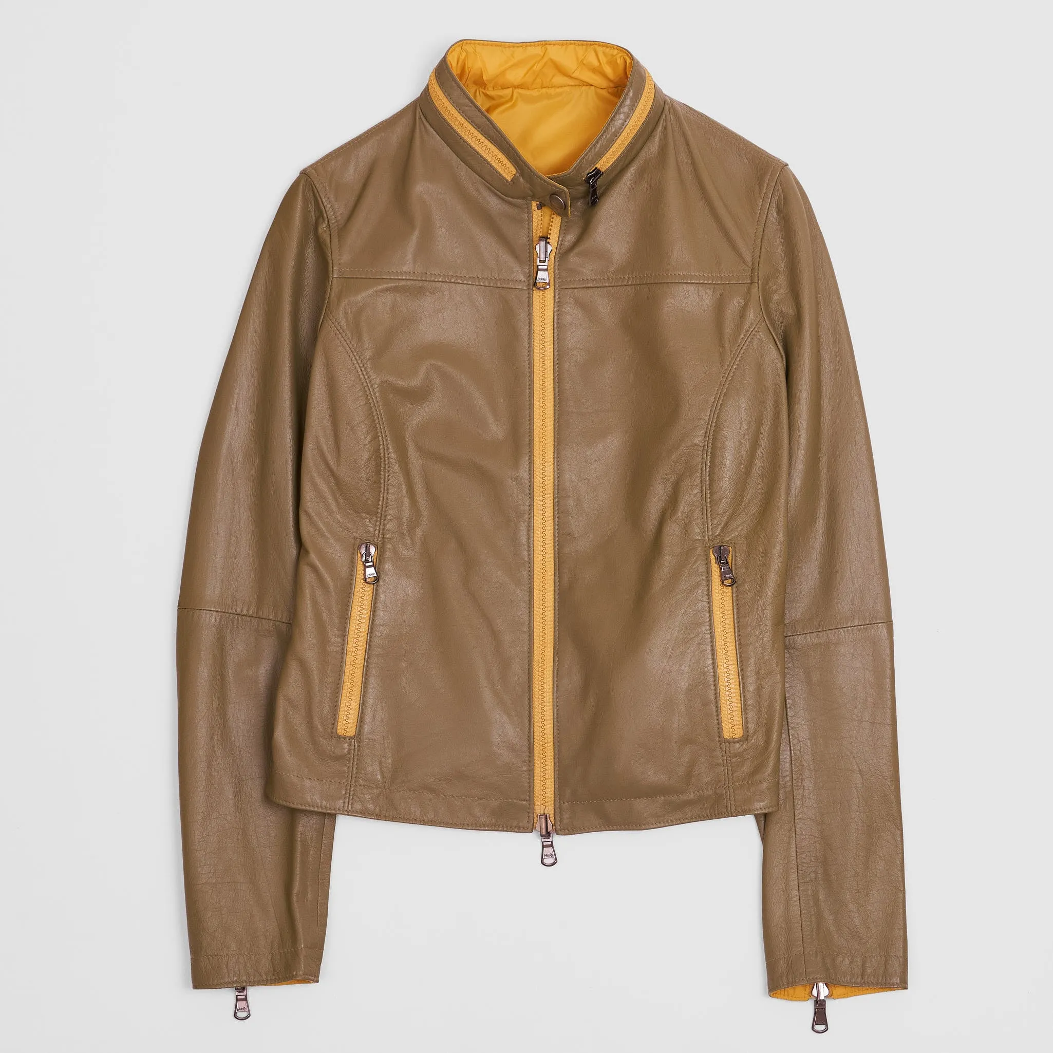 Gimo's Ladies Reversible Lightweight Leather Jacket sold by DeeCee style