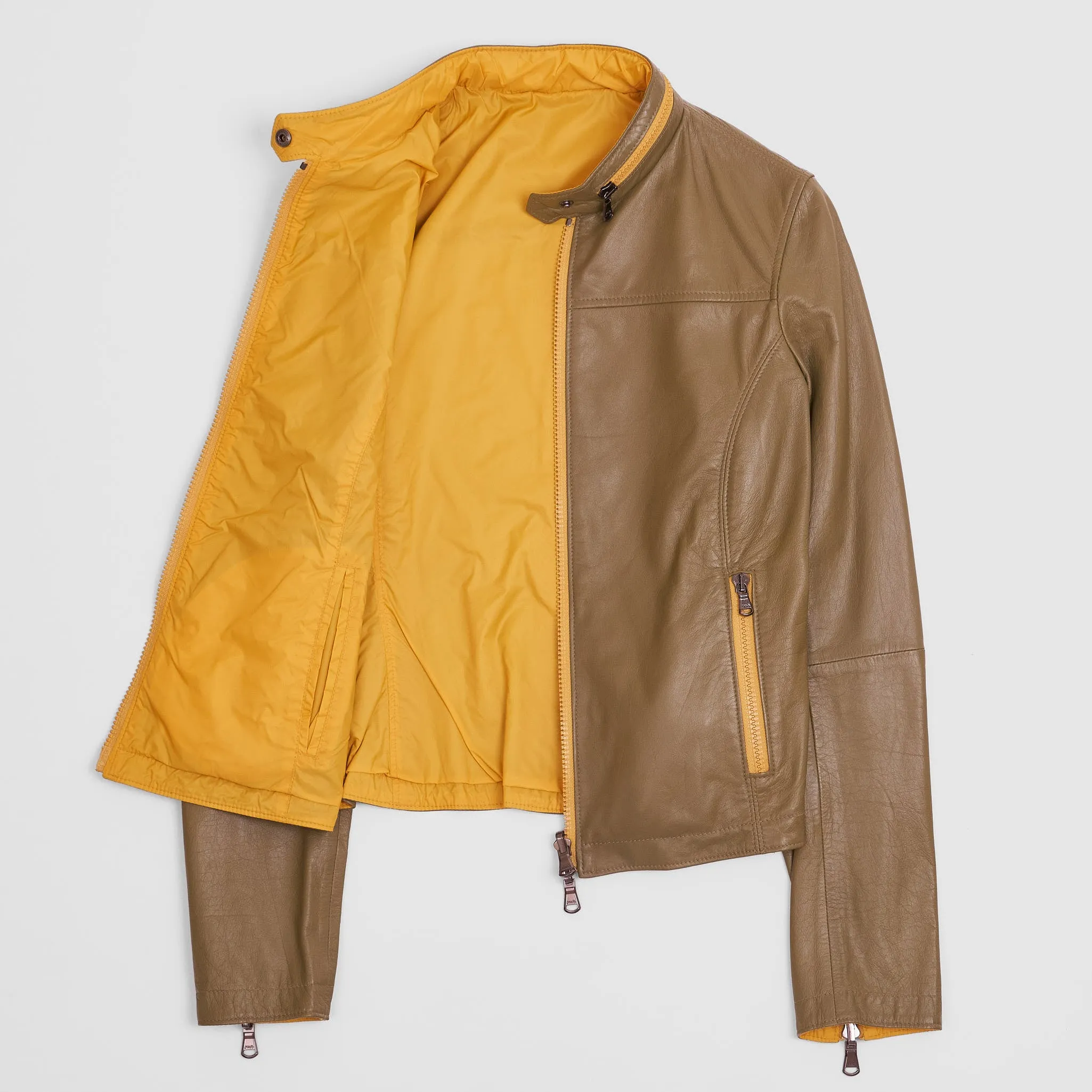 Gimo's Ladies Reversible Lightweight Leather Jacket sold by DeeCee style product image thumbnail 3