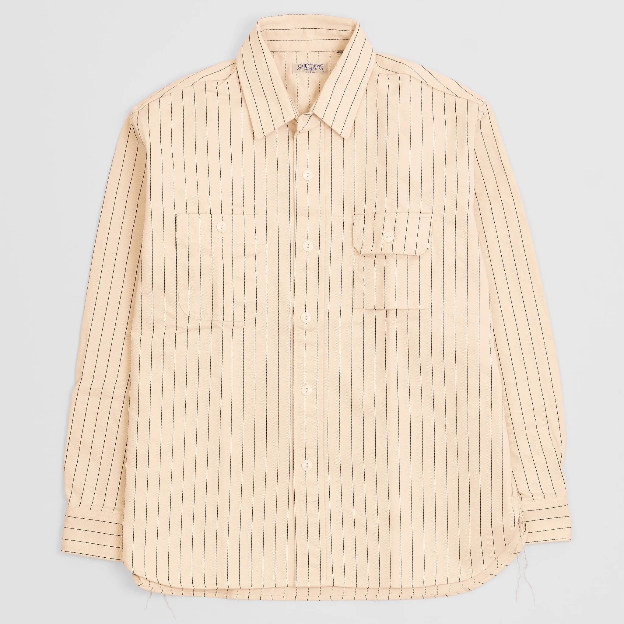 Sugar Cane CO. Woven Pinstripe Work Shirt sold by DeeCee style product image thumbnail 2