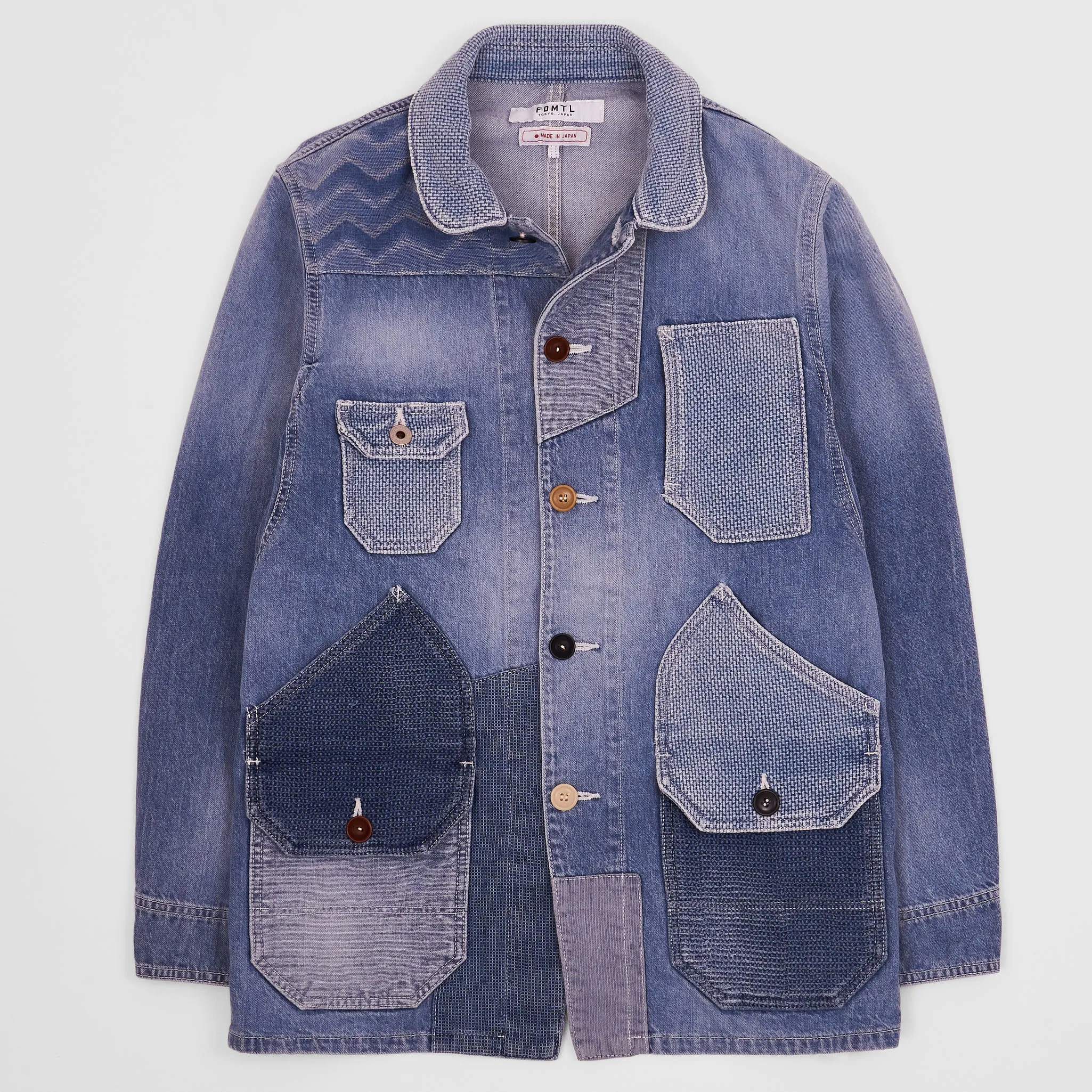 FDMTL Sashiko Patchwork Workjacket sold by DeeCee style