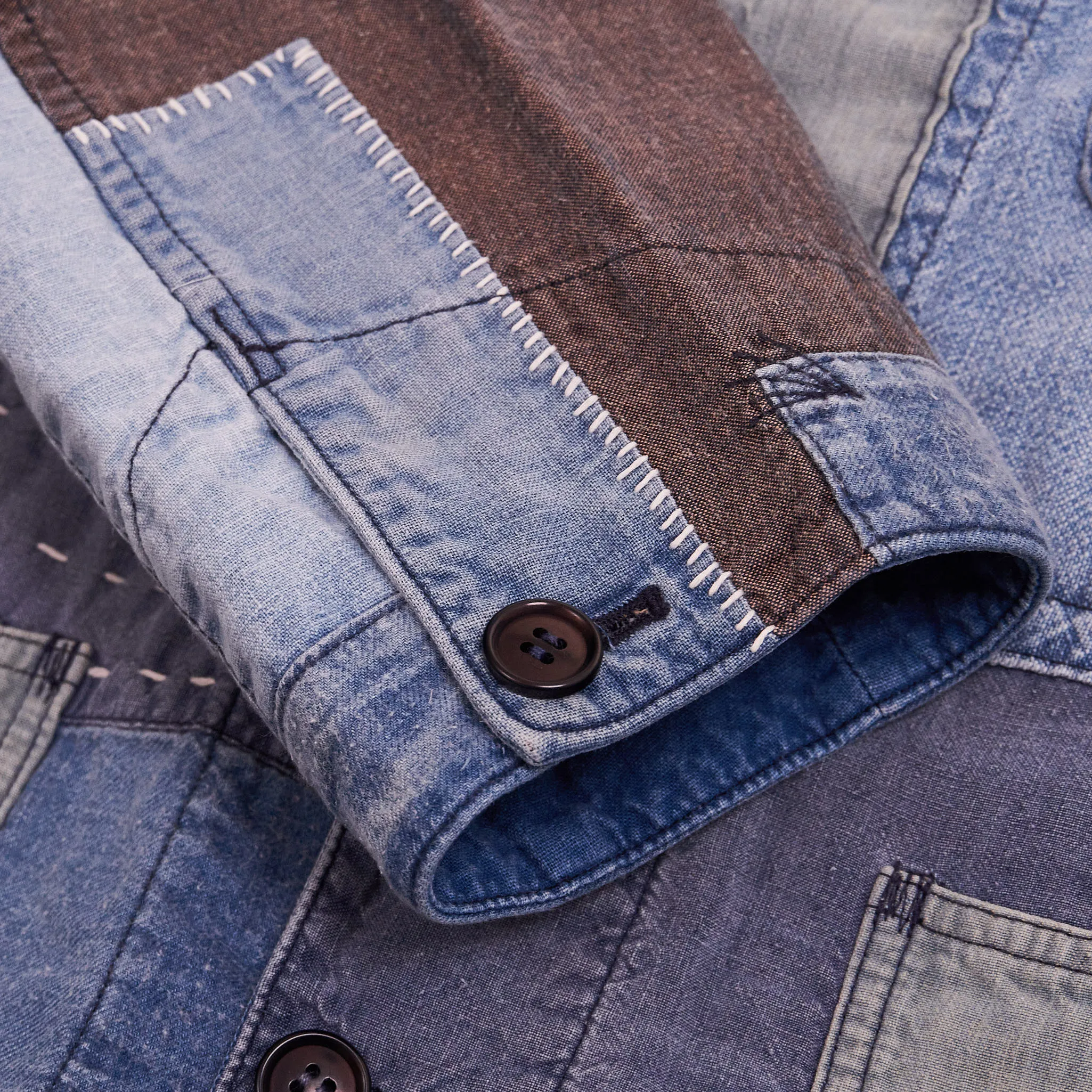 Blue Blue Japan Patchwork Coverall Jacket Yuki Fubuki sold by DeeCee style product image thumbnail 5