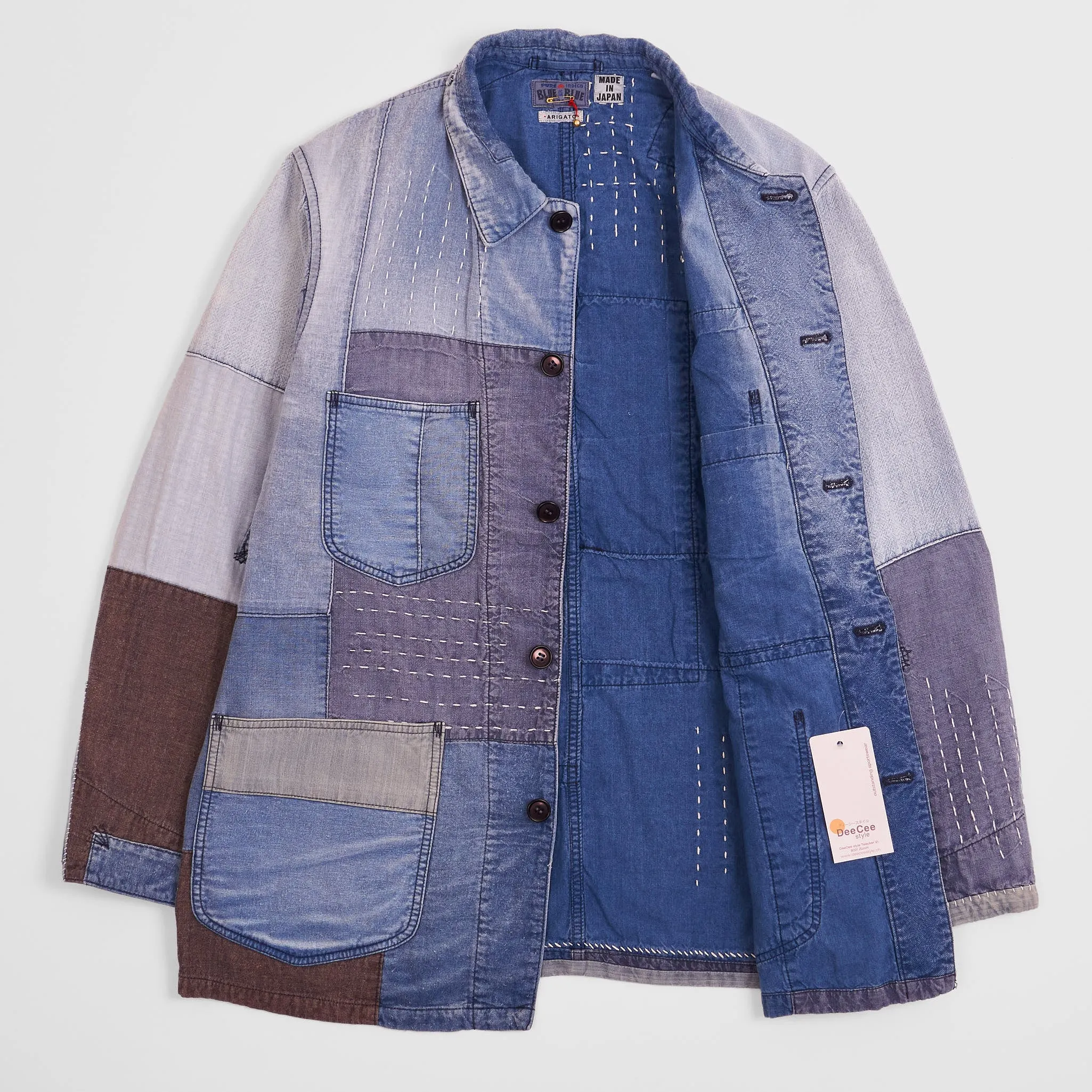 Blue Blue Japan Patchwork Coverall Jacket Yuki Fubuki sold by DeeCee style product image thumbnail 2