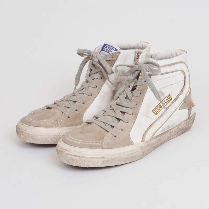 Golden Goose High White Stone Slide Sneakers sold by DeeCee style