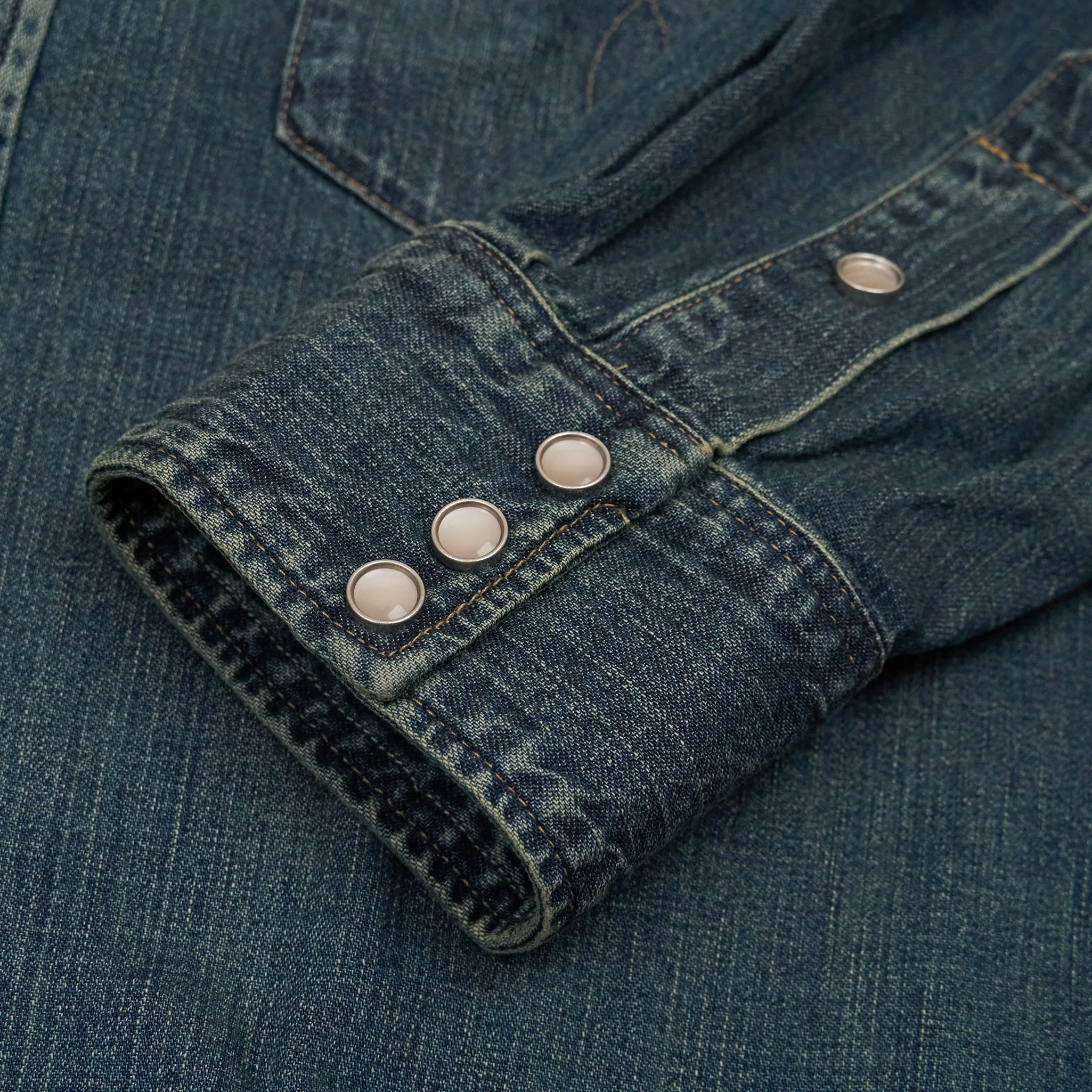 Double RL Vintage Classic Denim Shirt Stone Washed sold by DeeCee style product image thumbnail 5