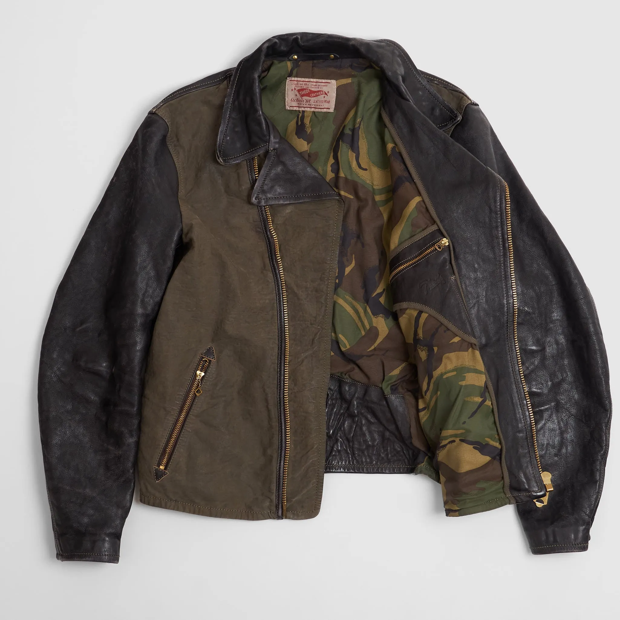 Thedi Leathers Vintage Style D-Pocket Motorcycle Jacket sold by DeeCee style product image thumbnail 2