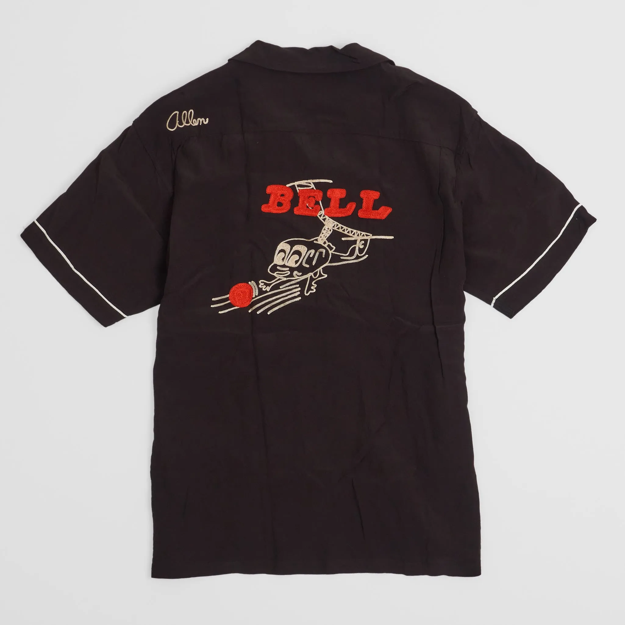 Sugar Cane CO. Embroidered Bowling Shirt sold by DeeCee style