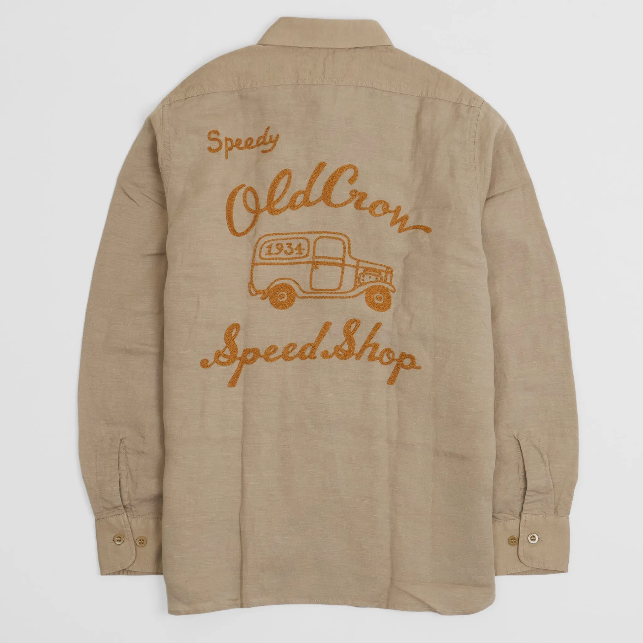 Old Crow Speed Shop by Glad Hand & Co. Embroidered Long Sleeves Hot Rod Over Shirt sold by DeeCee style