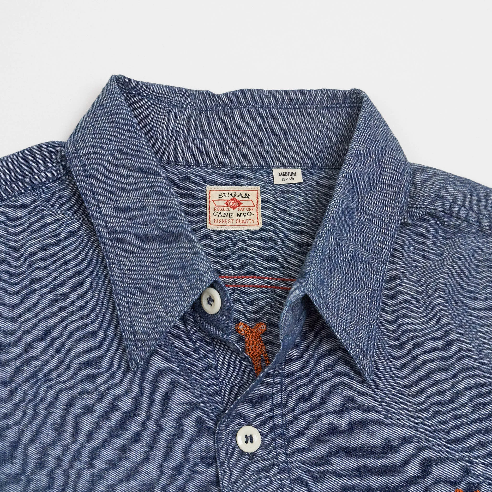 Sugar Cane Chambray Garage Work Shirt sold by DeeCee style product image thumbnail 4